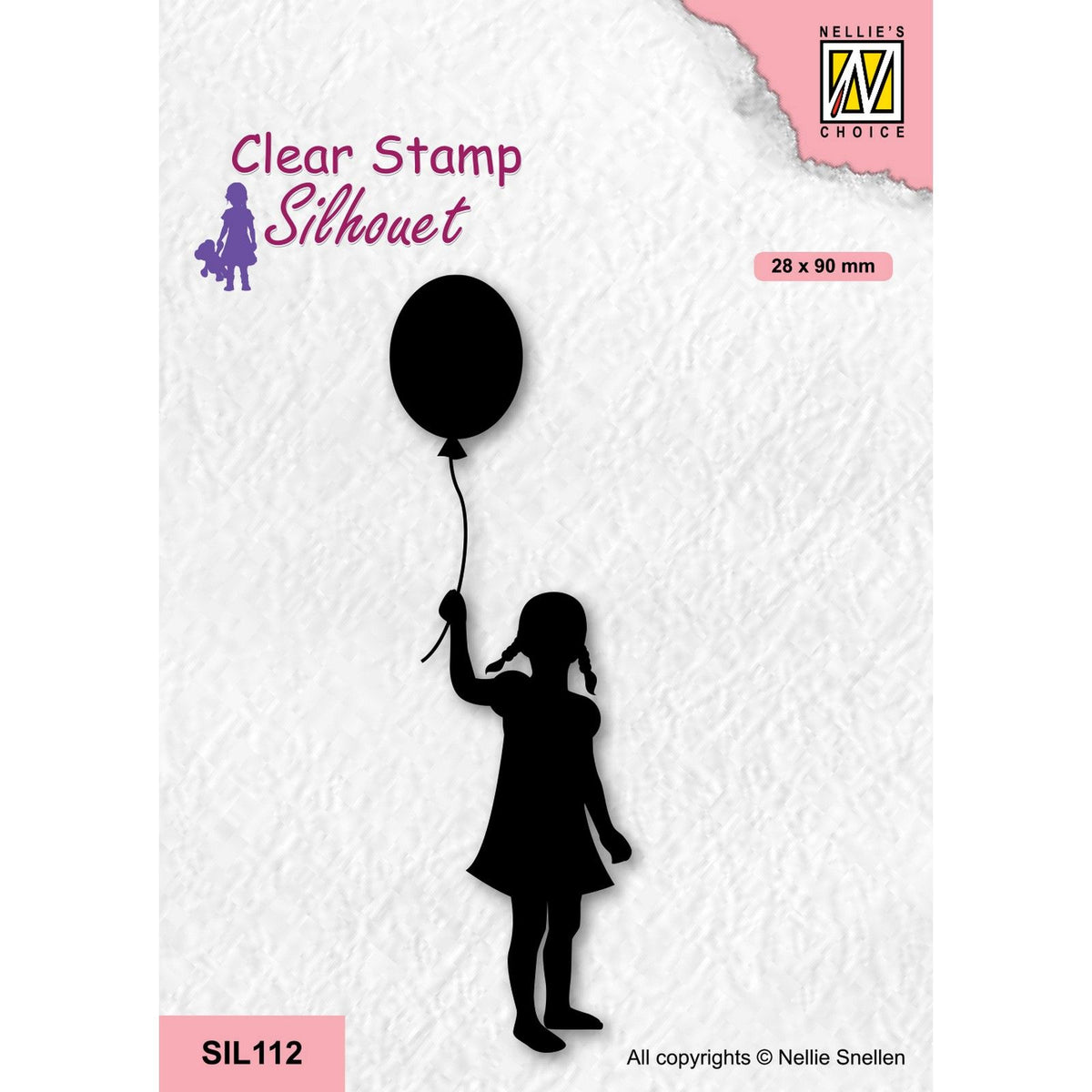 Nellies Wahl • Silhouette-Klarstempel Mädchen mit Luftballon