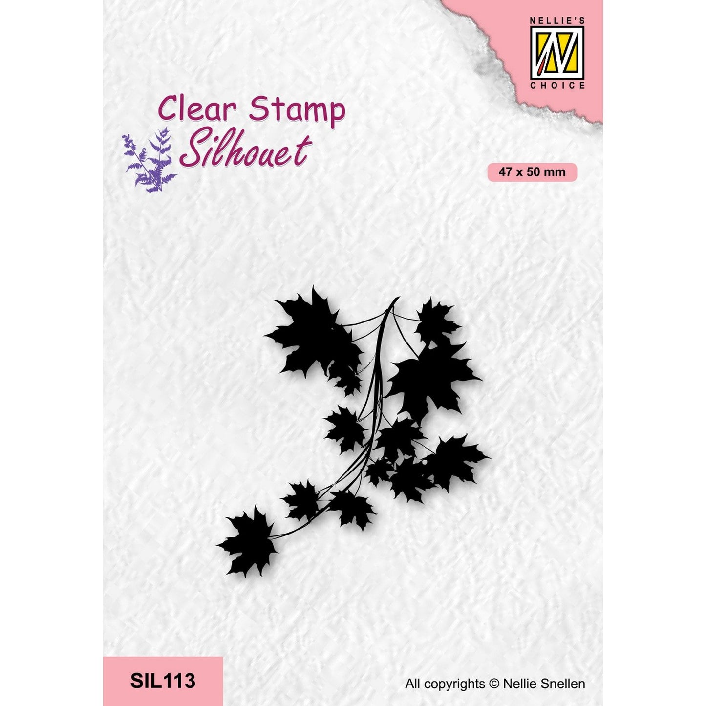 Nellies Wahl • Silhouette-Klarstempel Ahornzweig