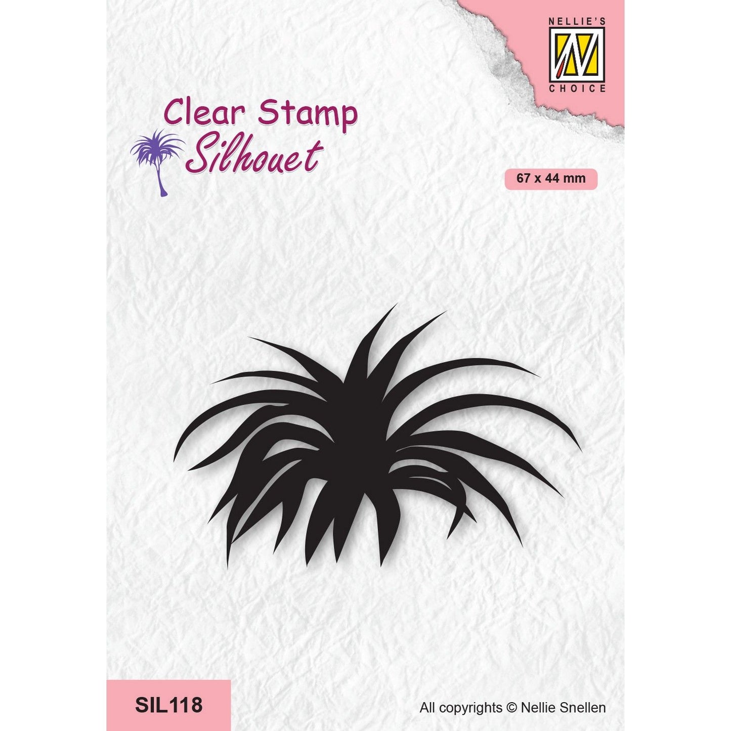 Nellies Wahl • Silhouetten-Klarstempel Kronen von Baum-Yucca