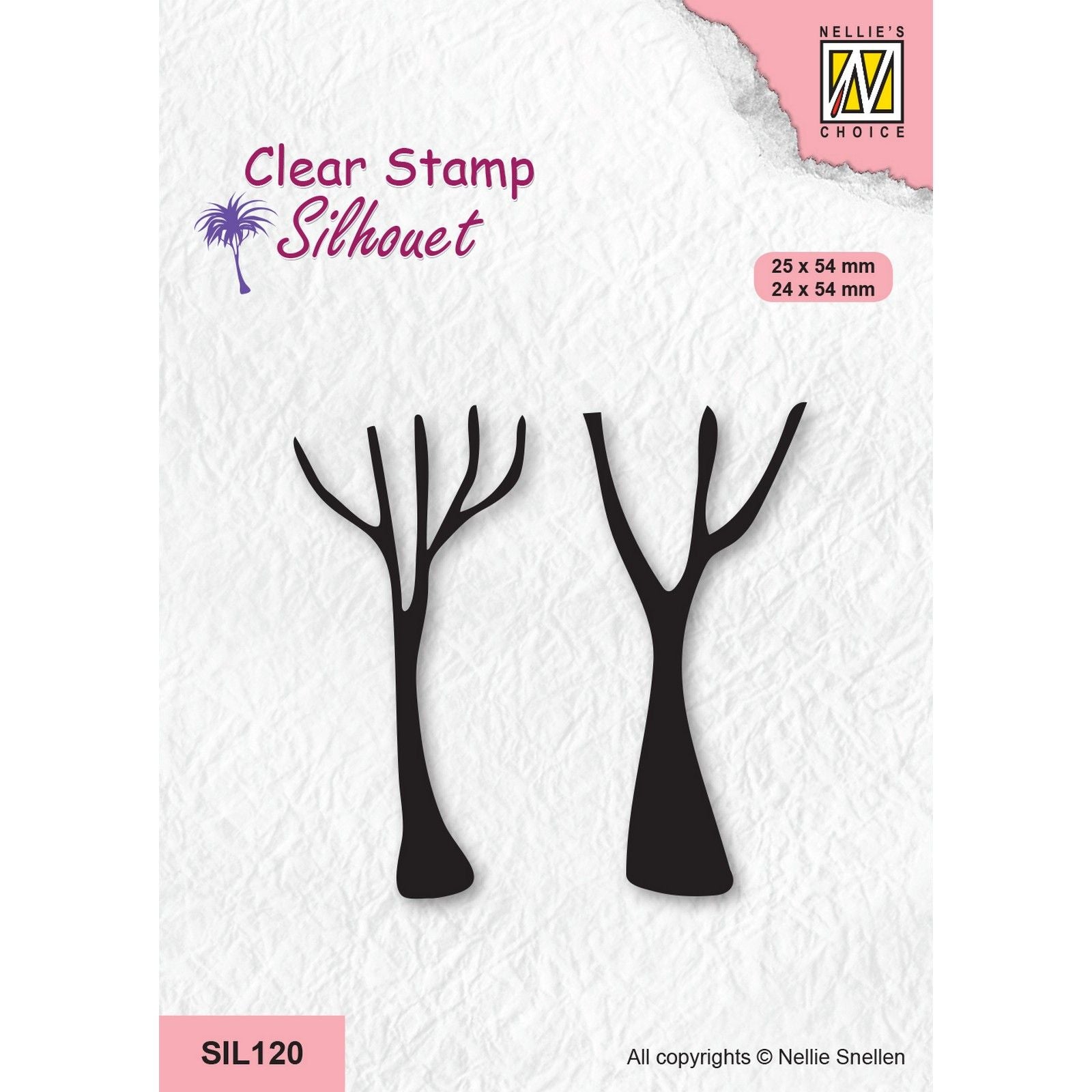 Nellies Wahl • Silhouetten-Klarstempel „Baumstämme“.