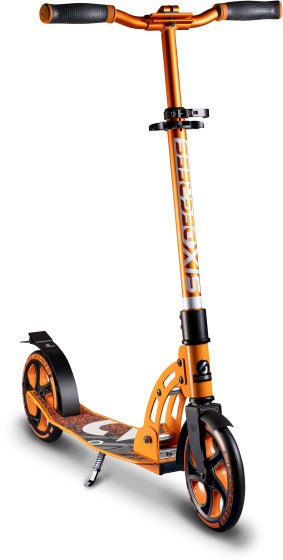 Sechs Grad 2-Rad-Stufenfußfußbremse Oranje Schwarz