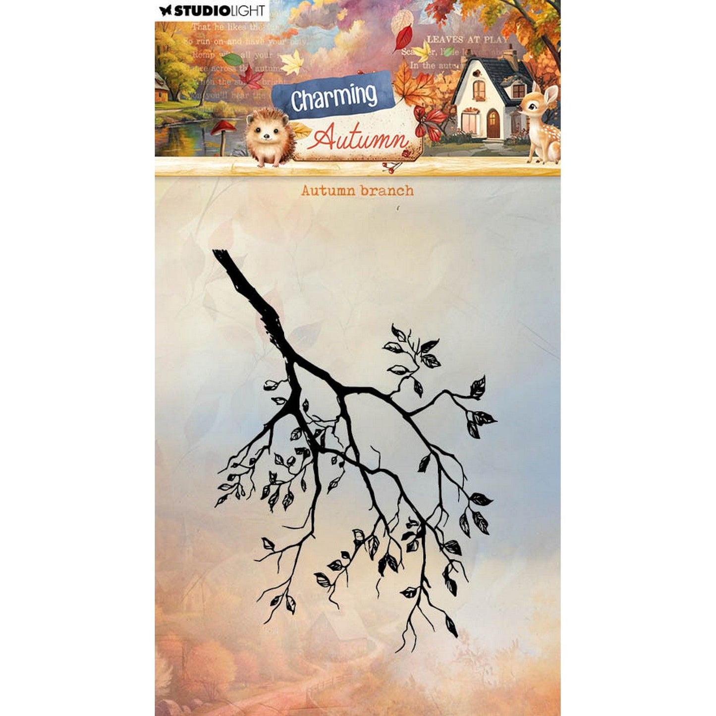 Studiolicht • Charmante Herbst-Klarstempel Herbstzweig