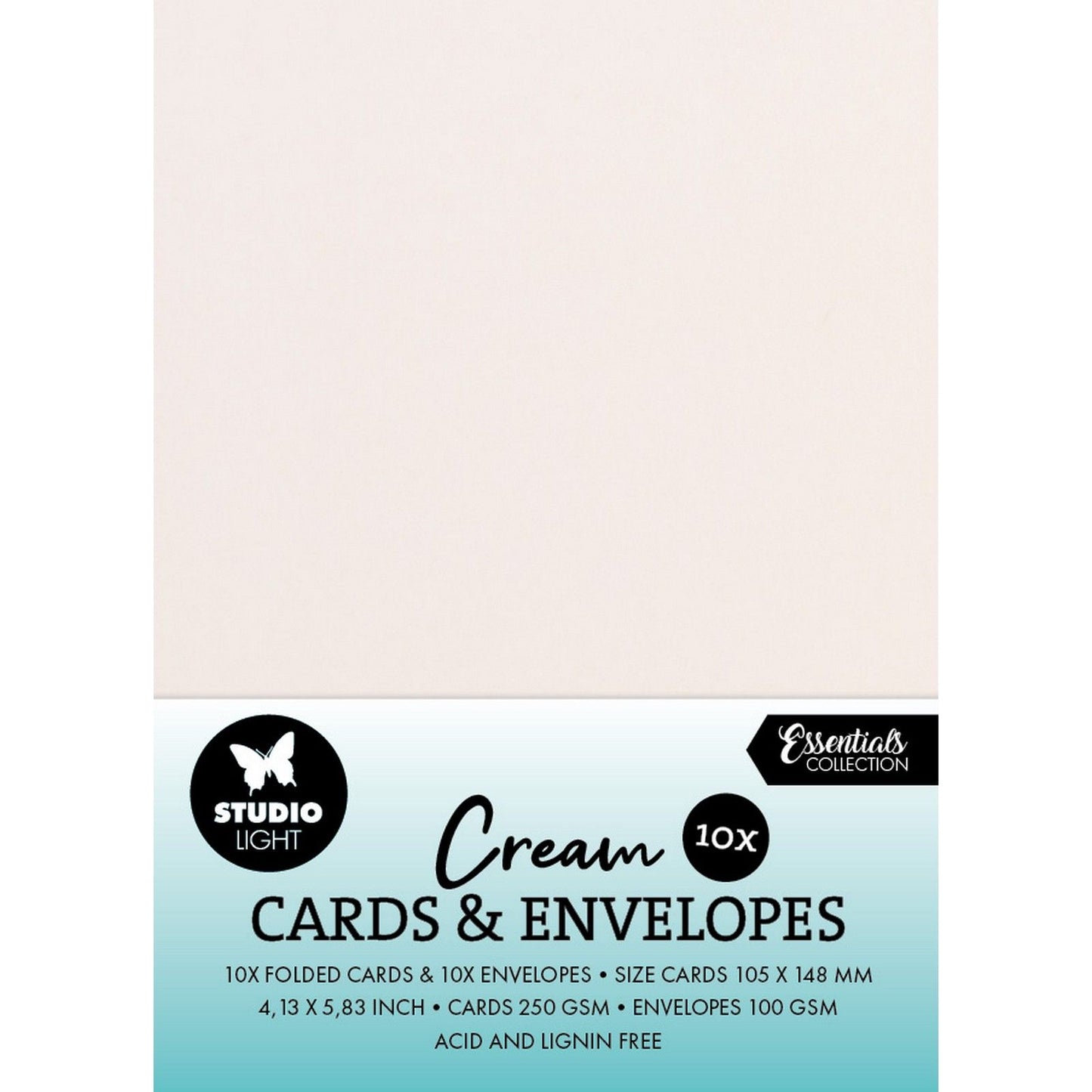 Studiolicht • Verbrauchsmaterial, Karten, Umschläge, Creme, A6