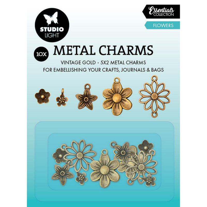 Studioleuchte • Metallanhänger Blumen