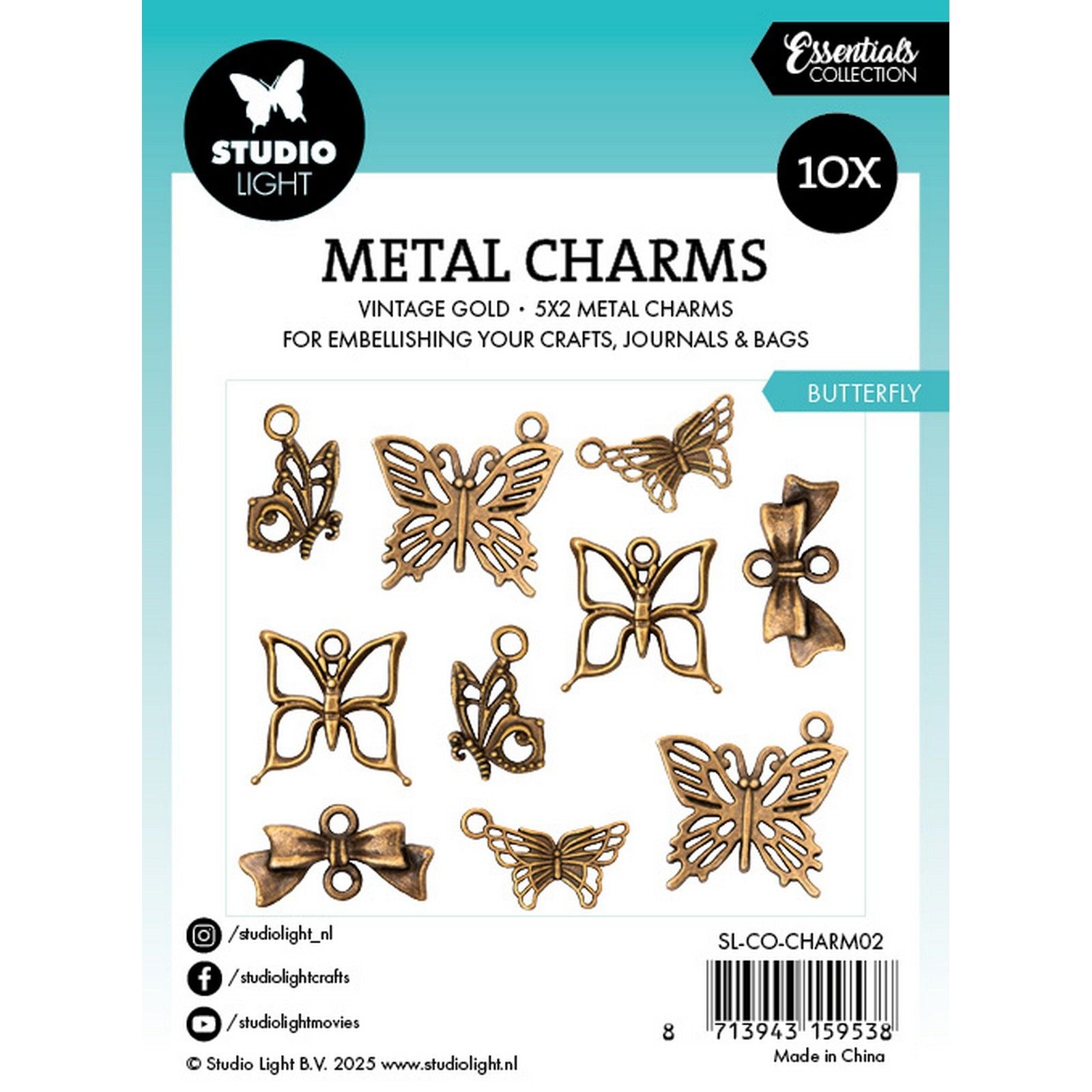 Studioleuchte • Metallanhänger Schmetterling