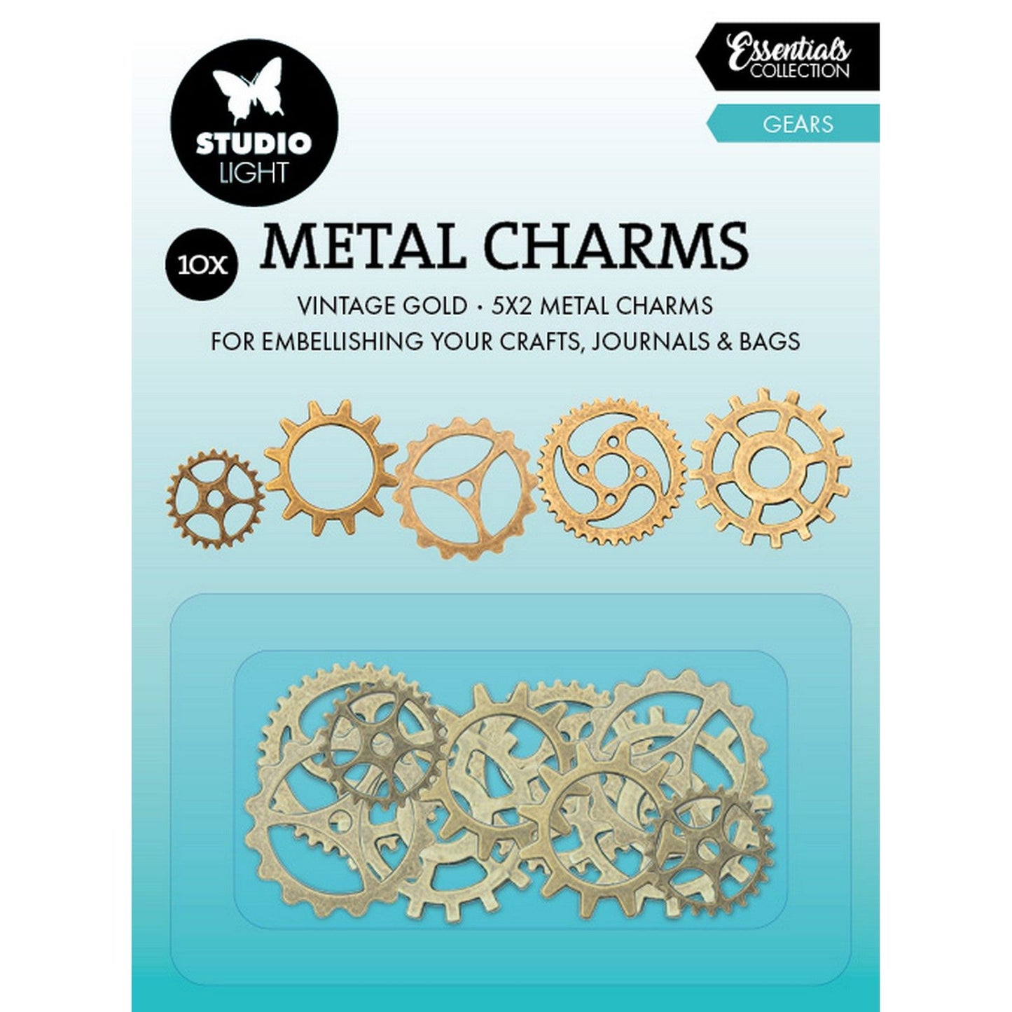 Studioleuchte • Metallanhänger, Zahnräder