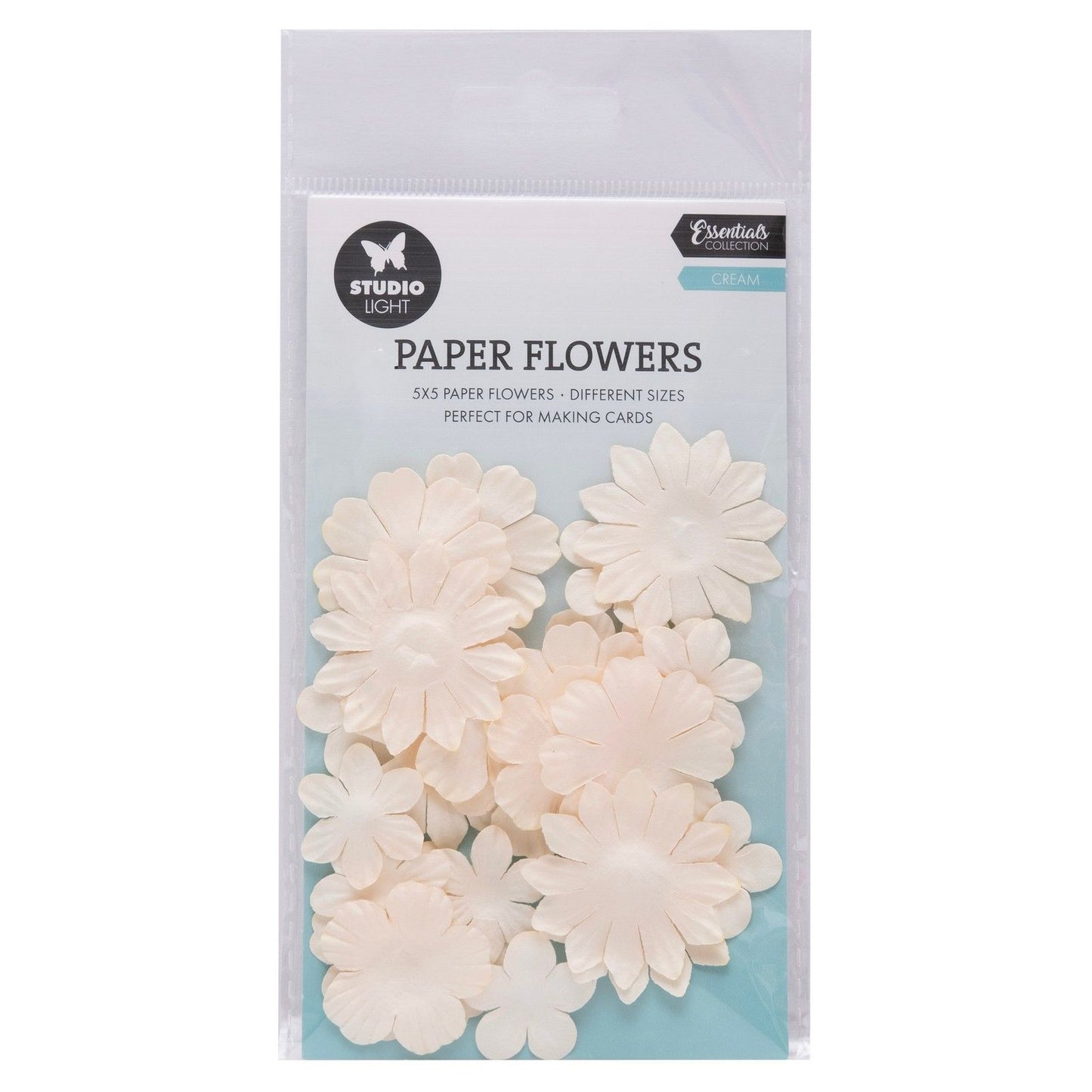 Studiolicht • Papierblumen 25 Stück creme