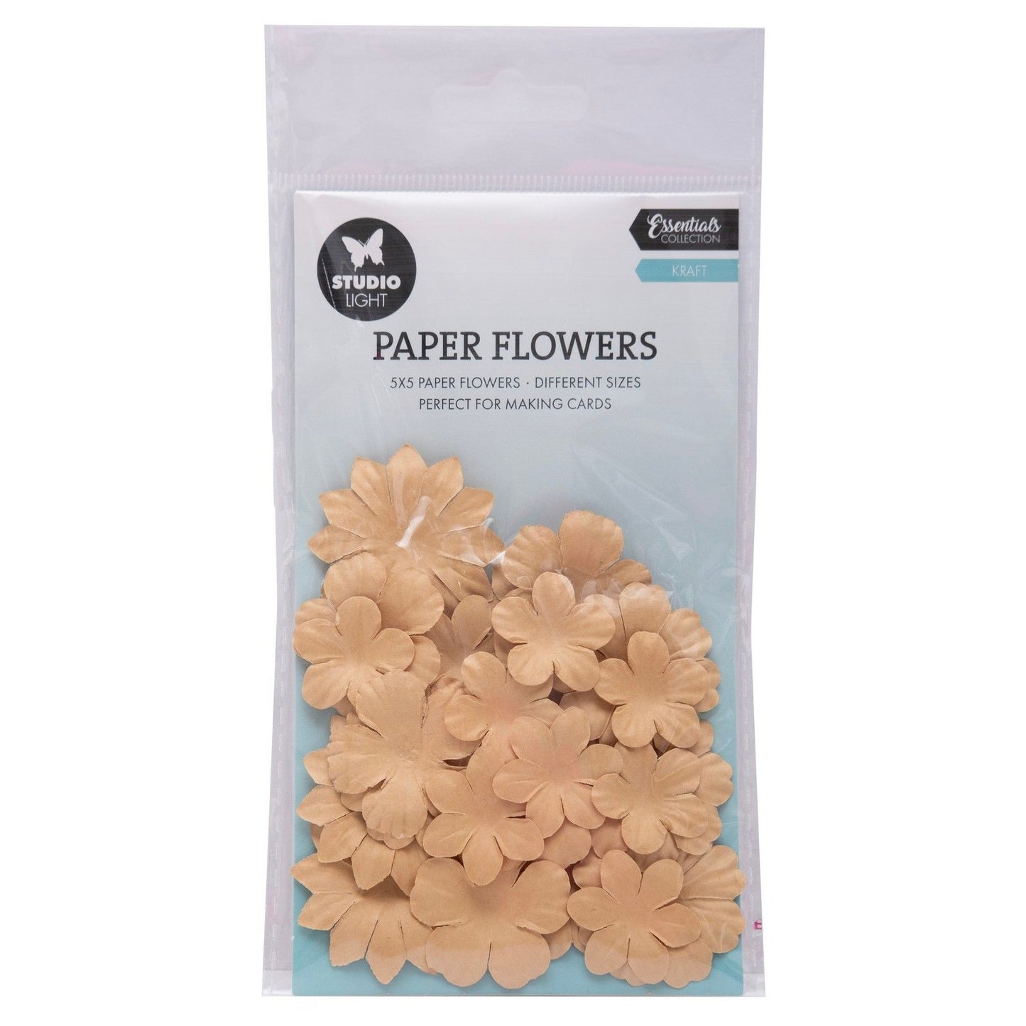 Studiolicht • Papierblumen 25 Stück Kraftpapier