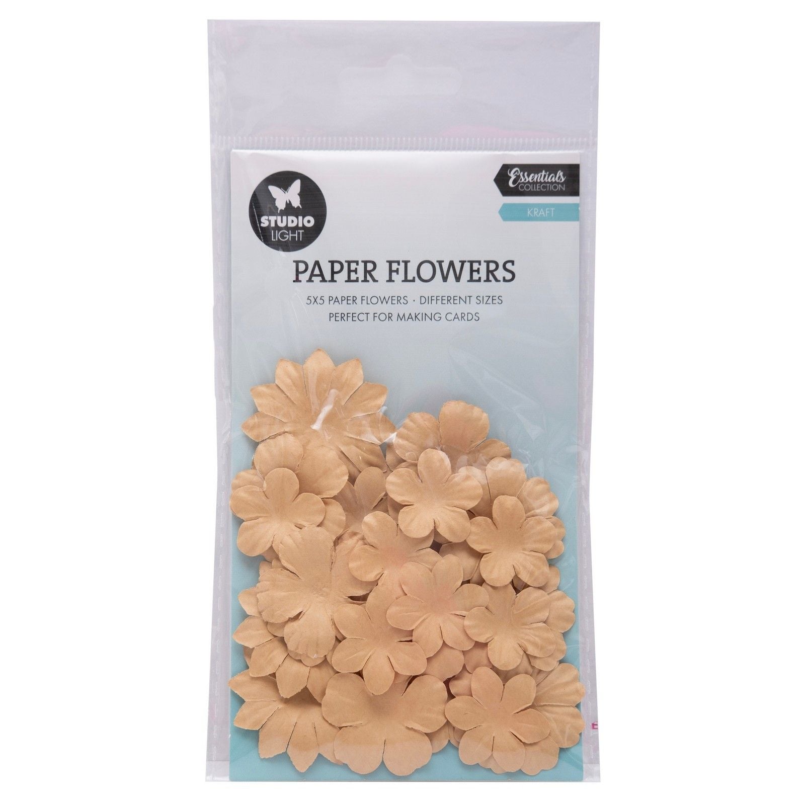 Studiolicht • Papierblumen 25 Stück Kraftpapier