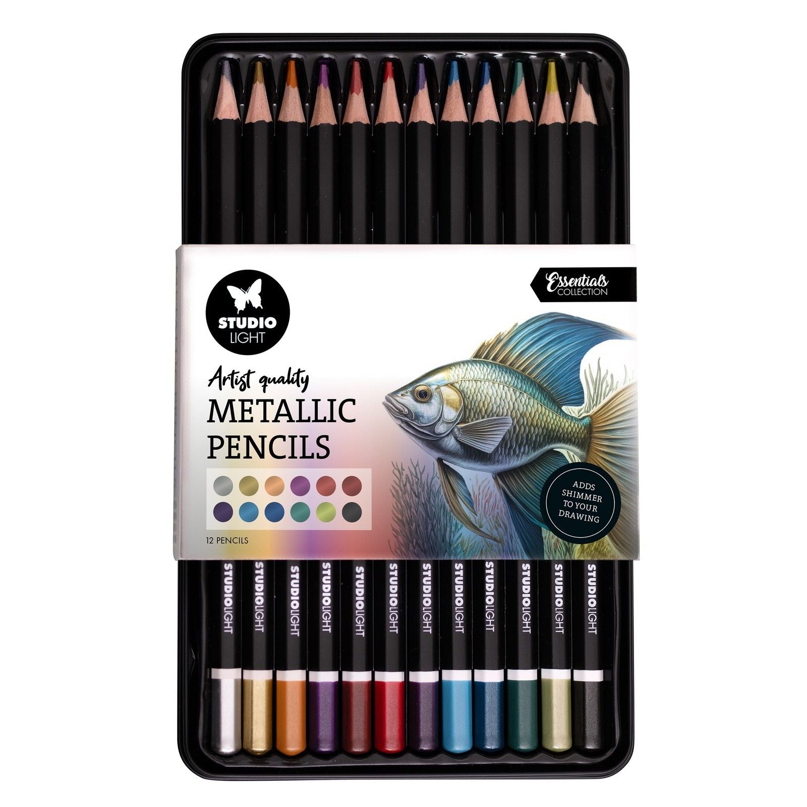 Studio Light • Essentials-Stifte mit Metallic-Finish, 12 Stück