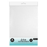 Studiolicht • Essentials Glitzerblätter weiß 250 g/m² - afbeelding 1
