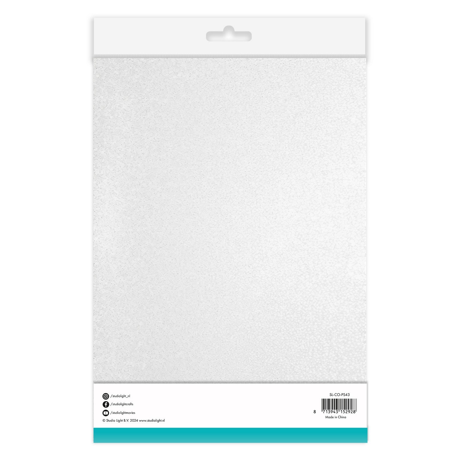 Studiolicht • Essentials Glitzerblätter weiß 250 g/m²