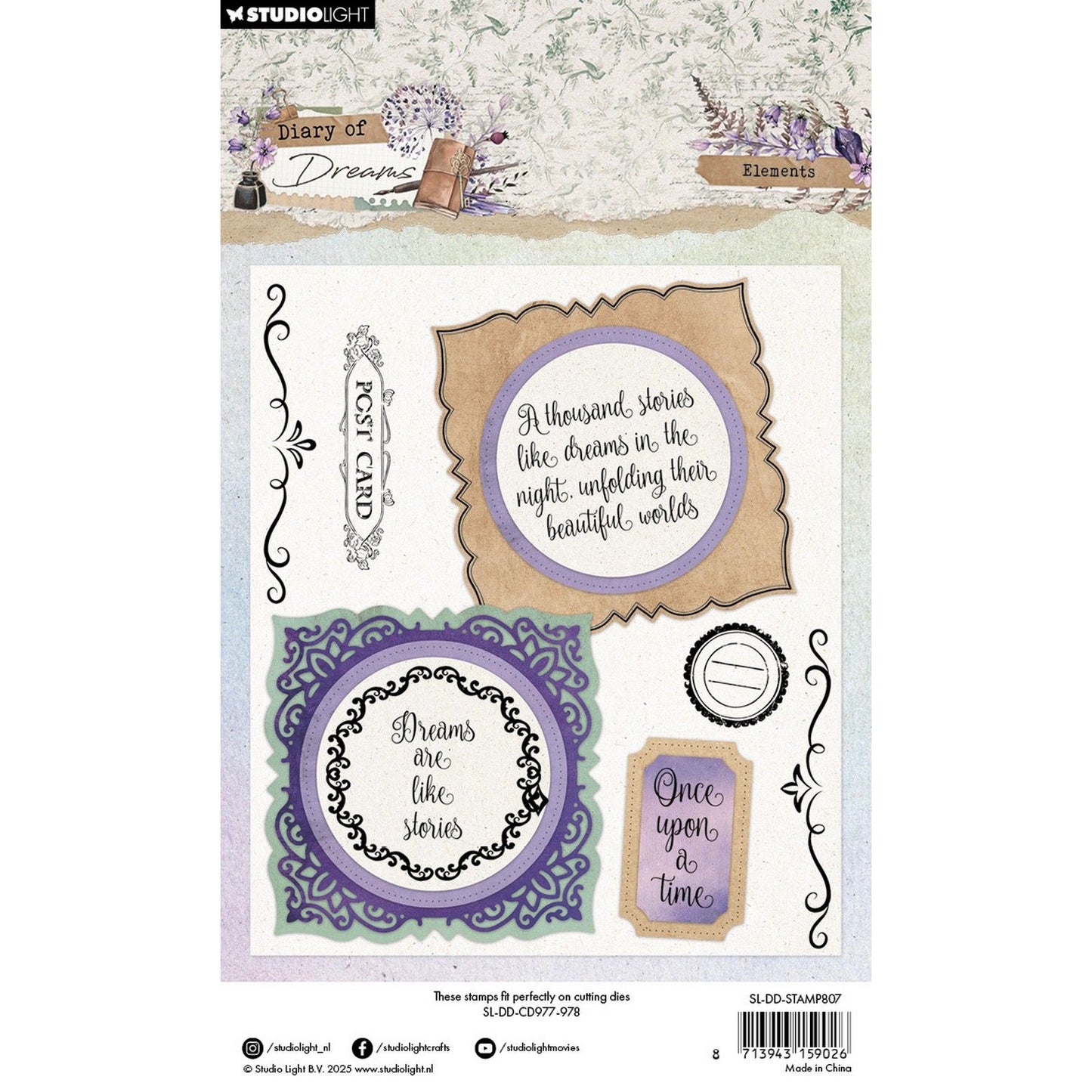Studiolicht • Tagebuch der Träume, klare Stempelelemente
