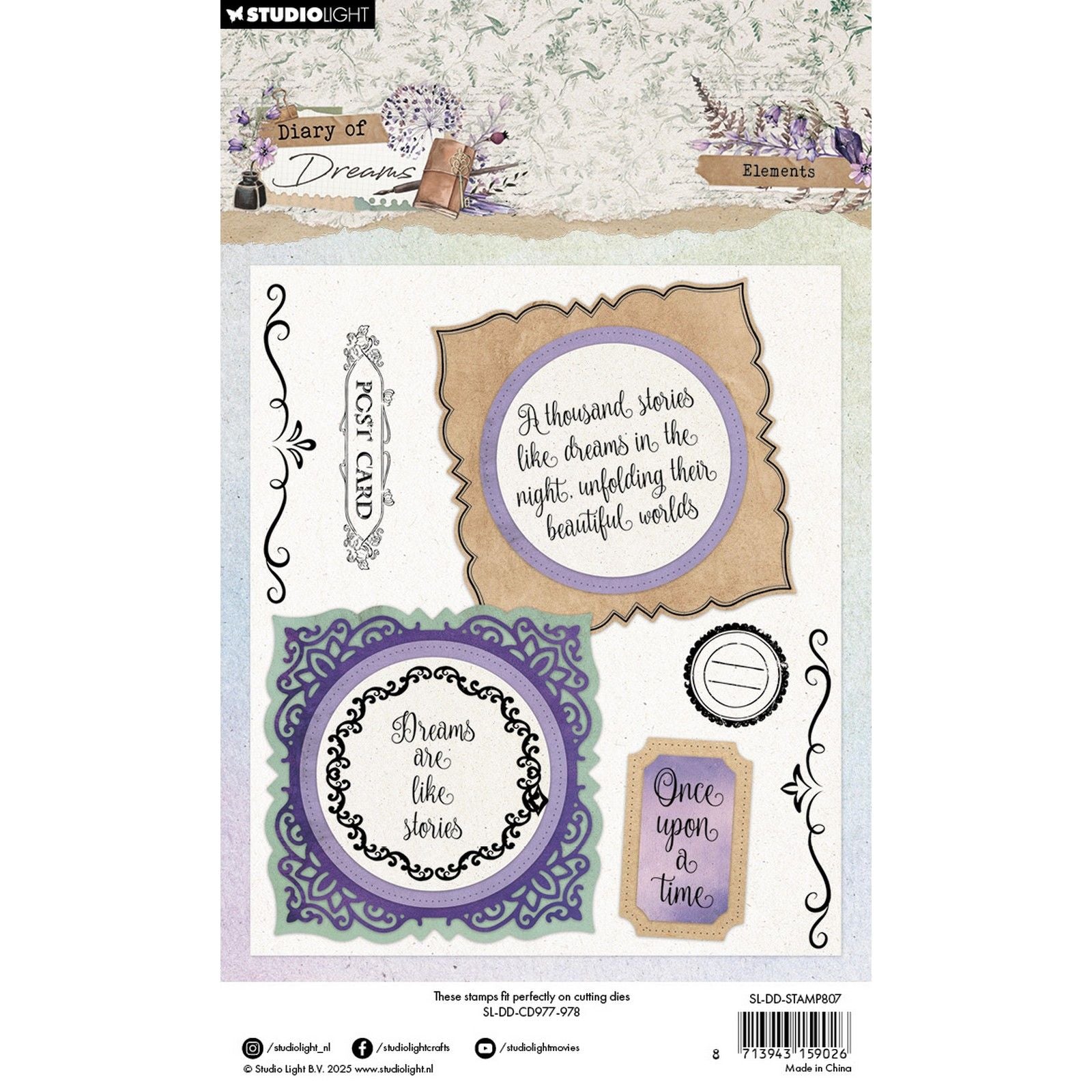 Studiolicht • Tagebuch der Träume, klare Stempelelemente
