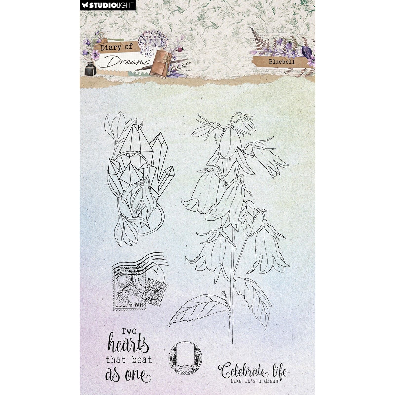 Studiolicht • Tagebuch der Träume, klare Stempel, blaue Glocke