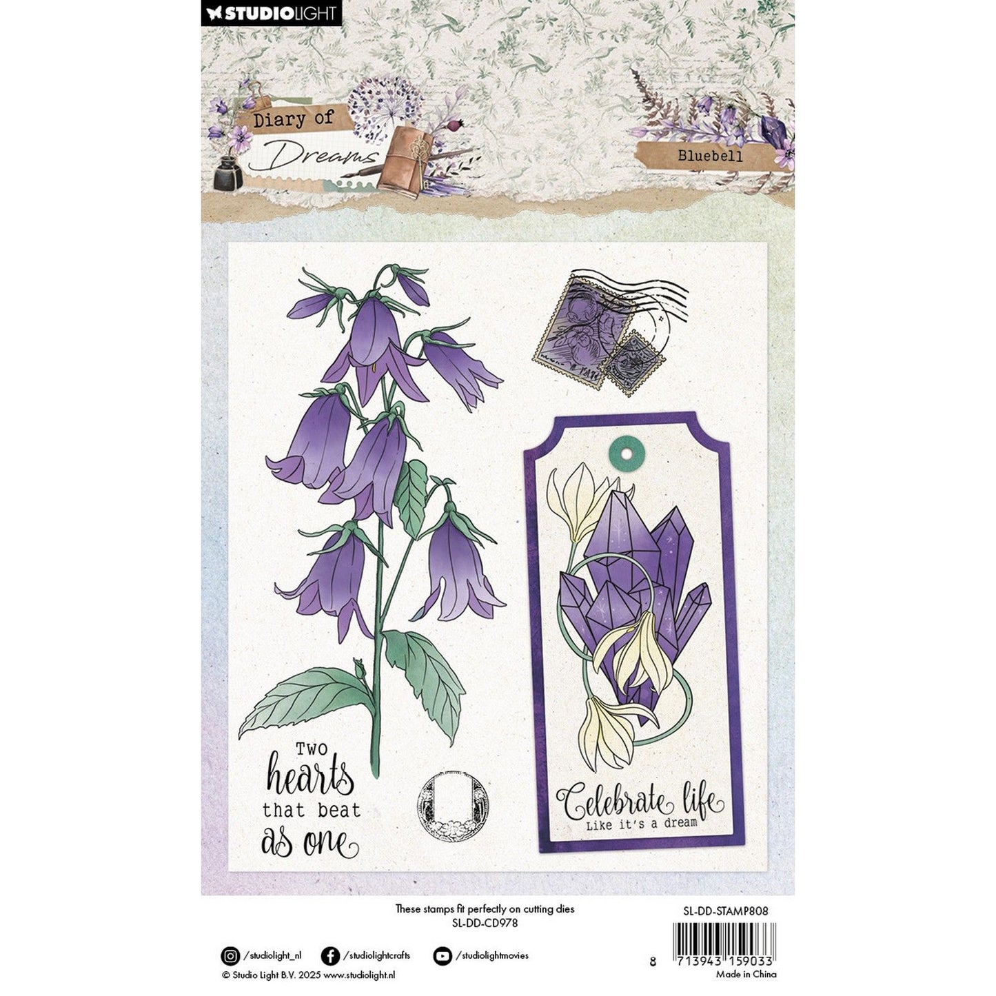 Studiolicht • Tagebuch der Träume, klare Stempel, blaue Glocke