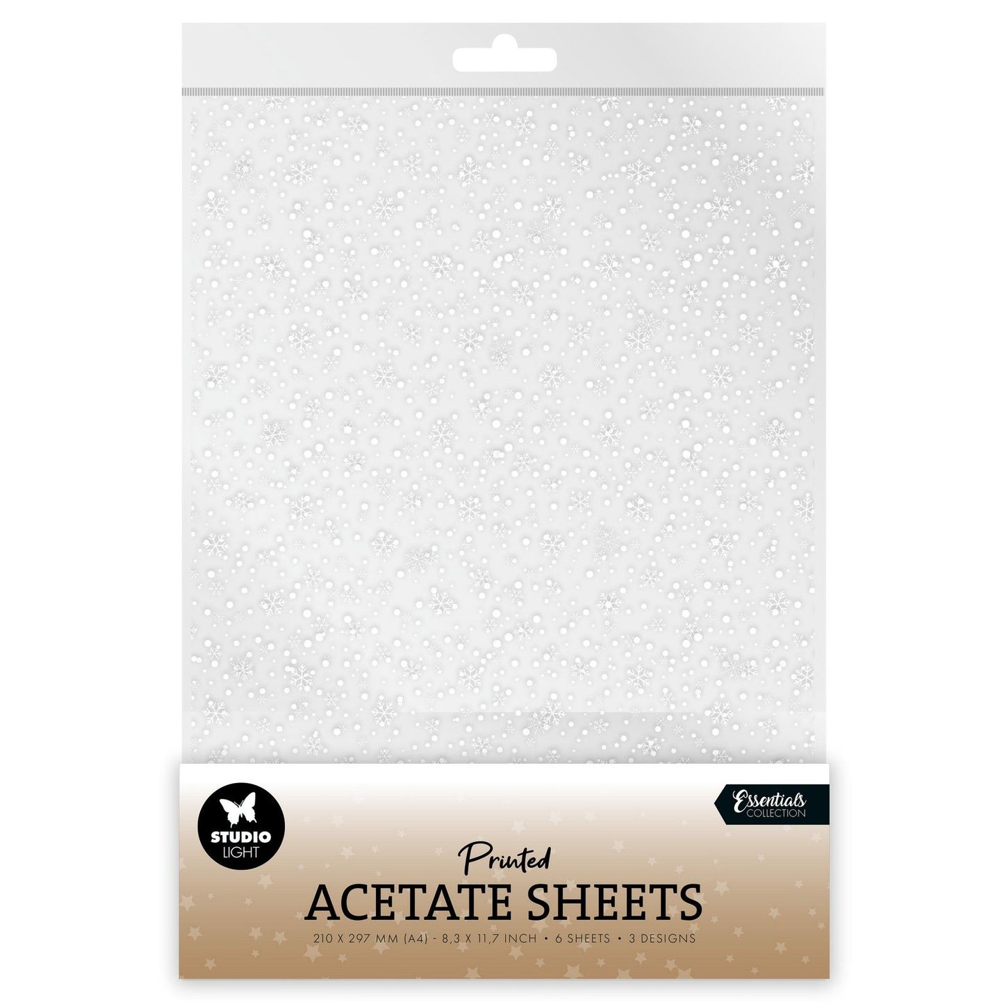 Studioleuchte • Essentials Acetatplatte Schneeflocken weiß