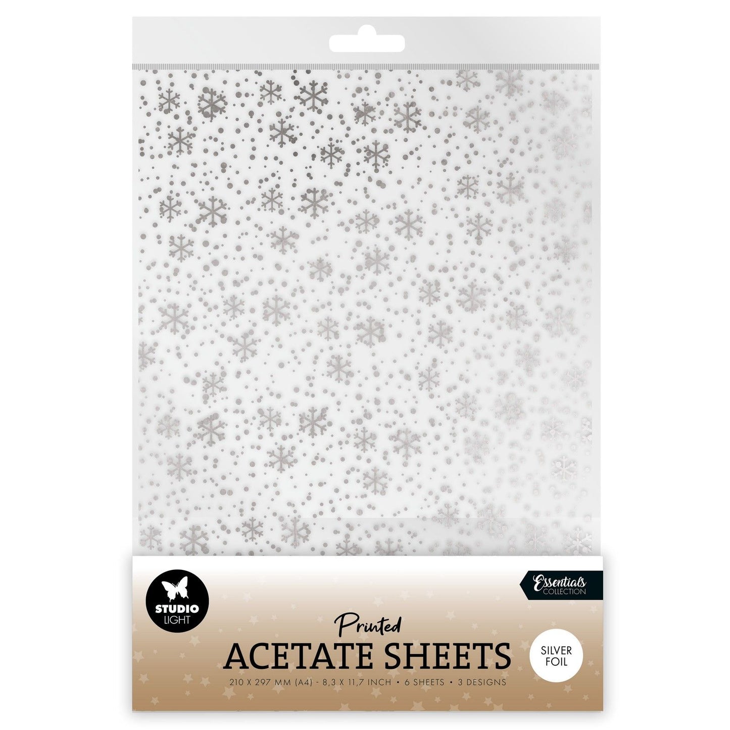 Studioleuchte • Essentials Acetatplatte Schneeflocken Silber