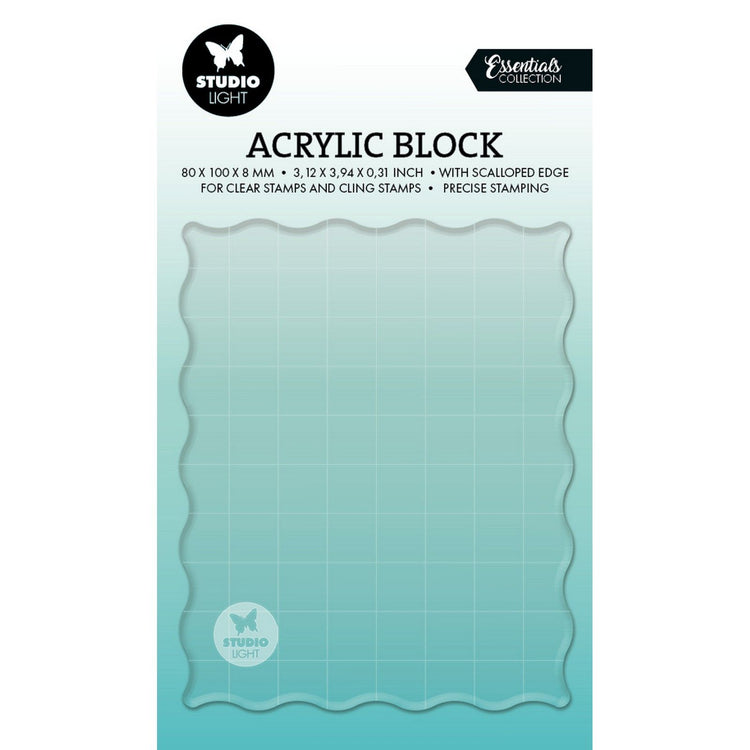 Studio Light • Essentials Acryl-Stempelblock für Klarsicht- und Haftstempel mit Raster