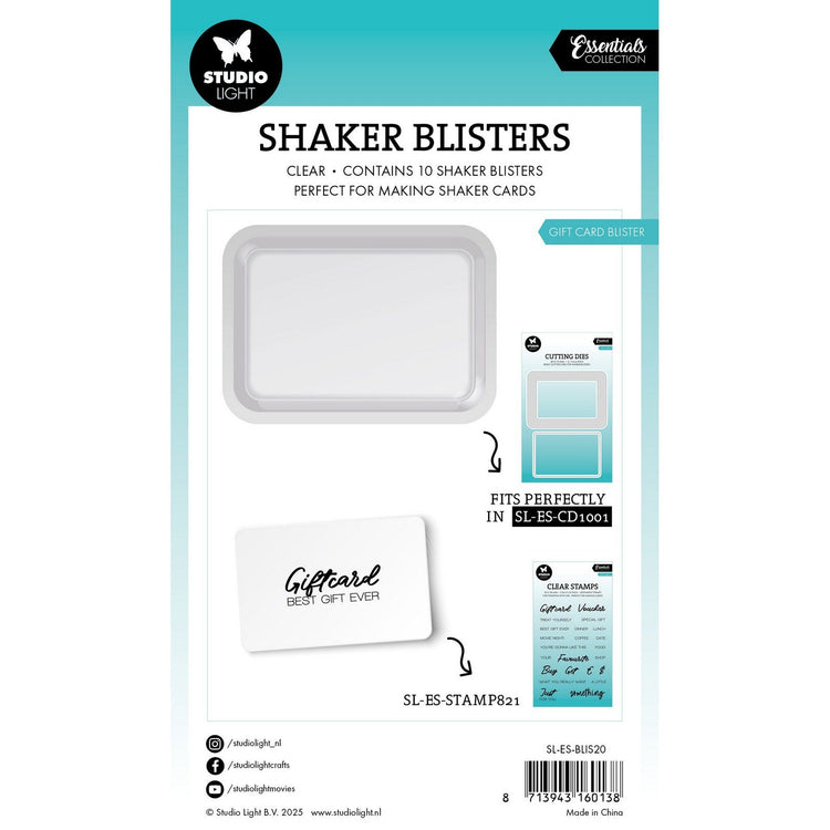 Studioleuchte • Essentials Shaker Blister Geschenkkartenblister