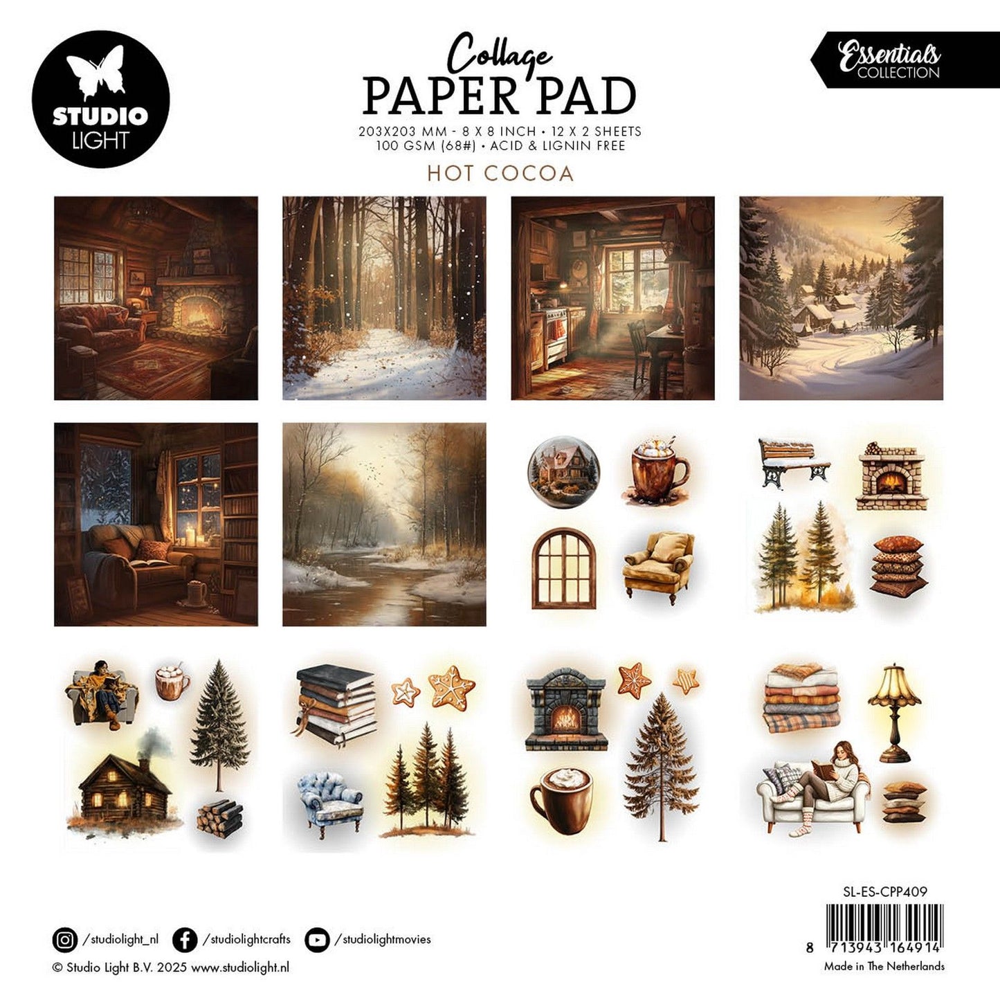Studiolicht • Essentials Collage-Papierblock, heißer Kakao