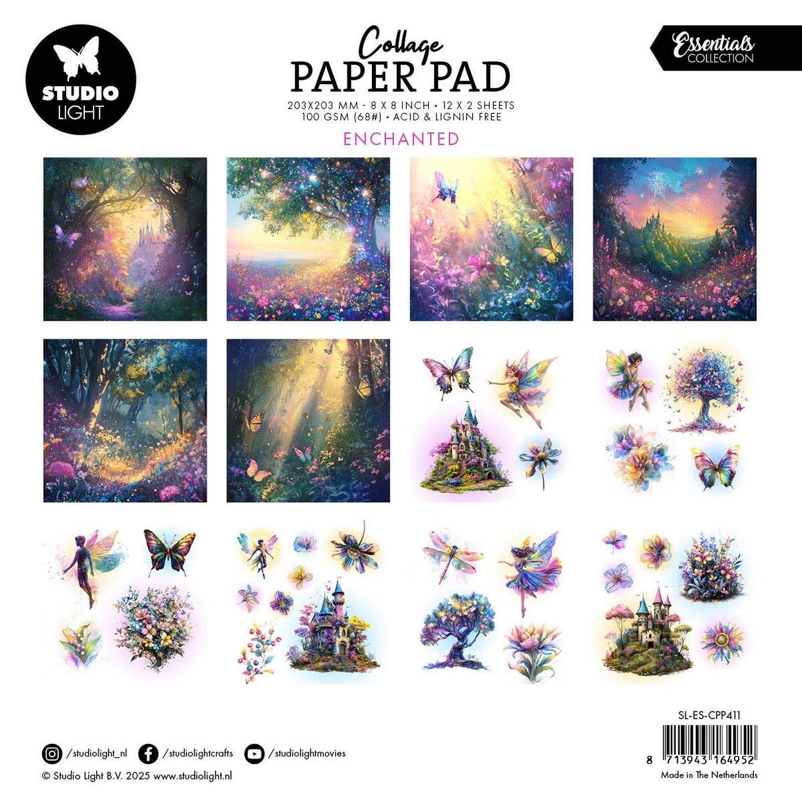 Studio Light • Essentials Collage-Papierblock verzaubert