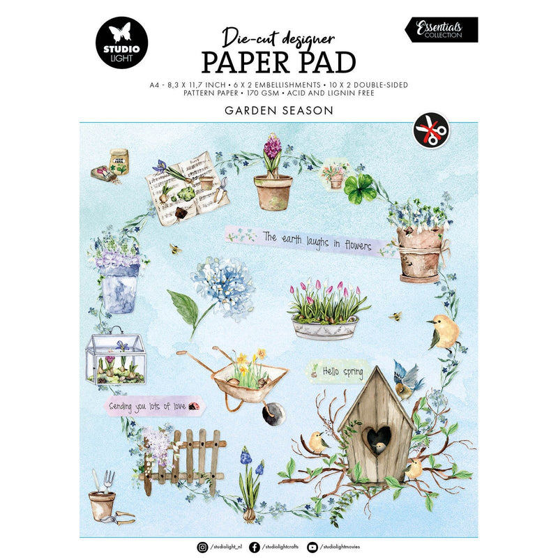 Studio Light • Essentials gestanzter Papierblock für die Gartensaison