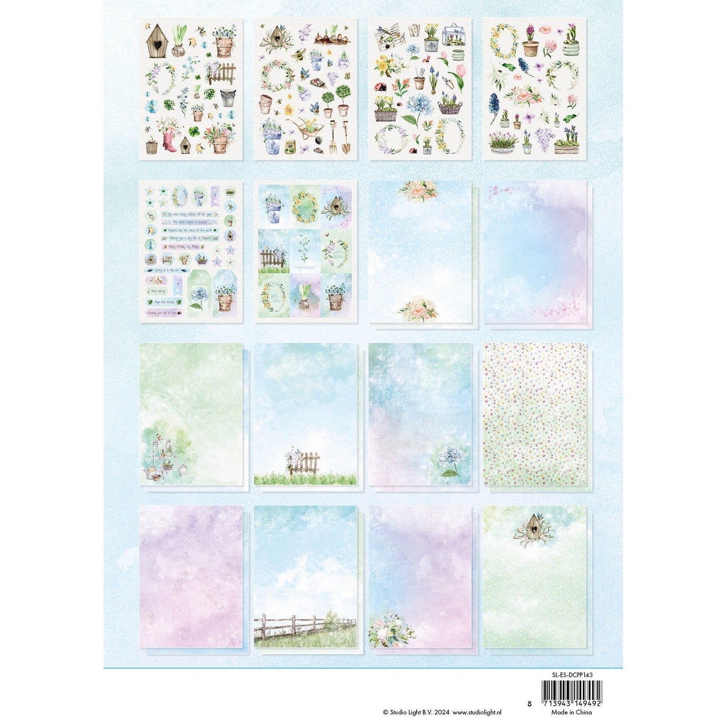 Studio Light • Essentials gestanzter Papierblock für die Gartensaison