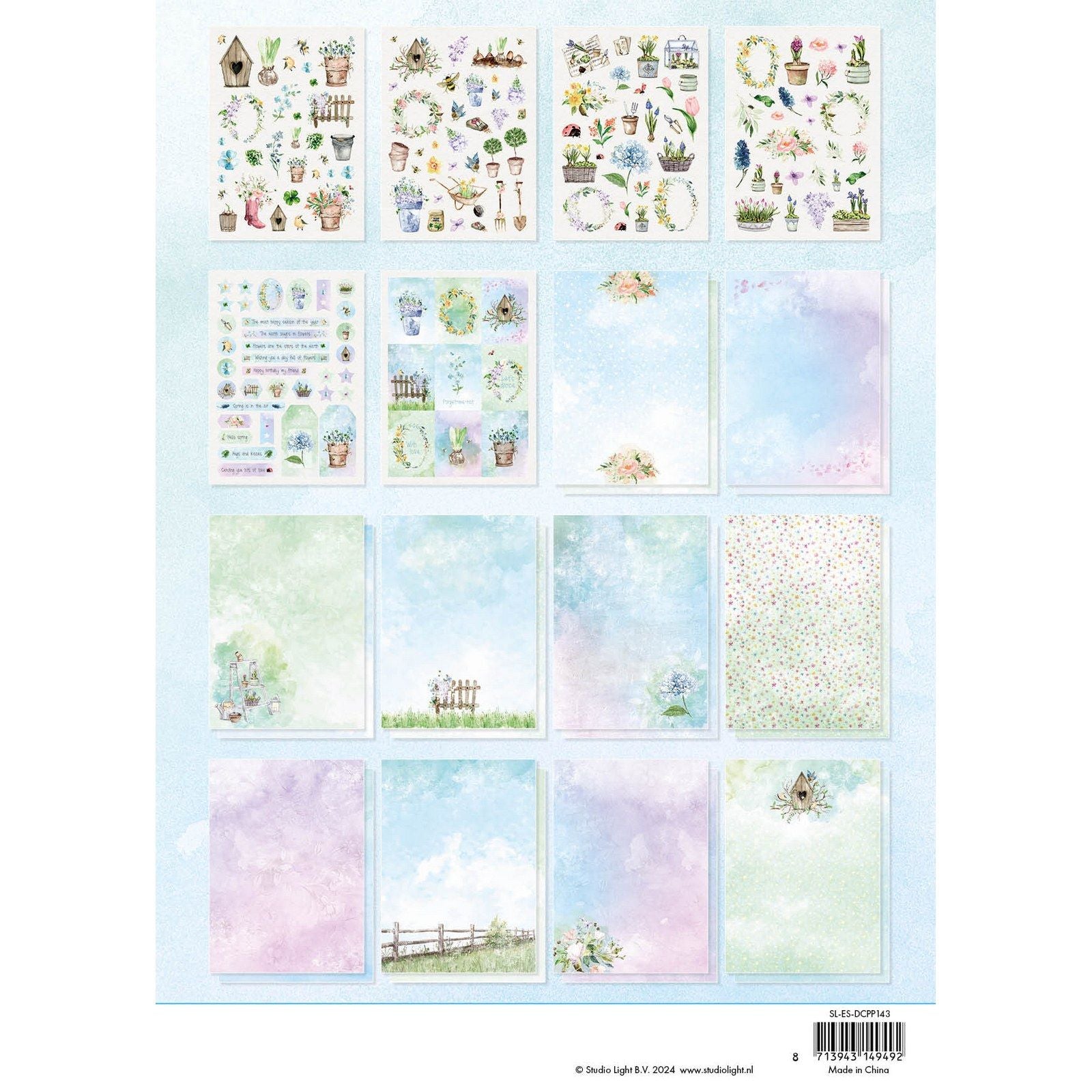 Studio Light • Essentials gestanzter Papierblock für die Gartensaison