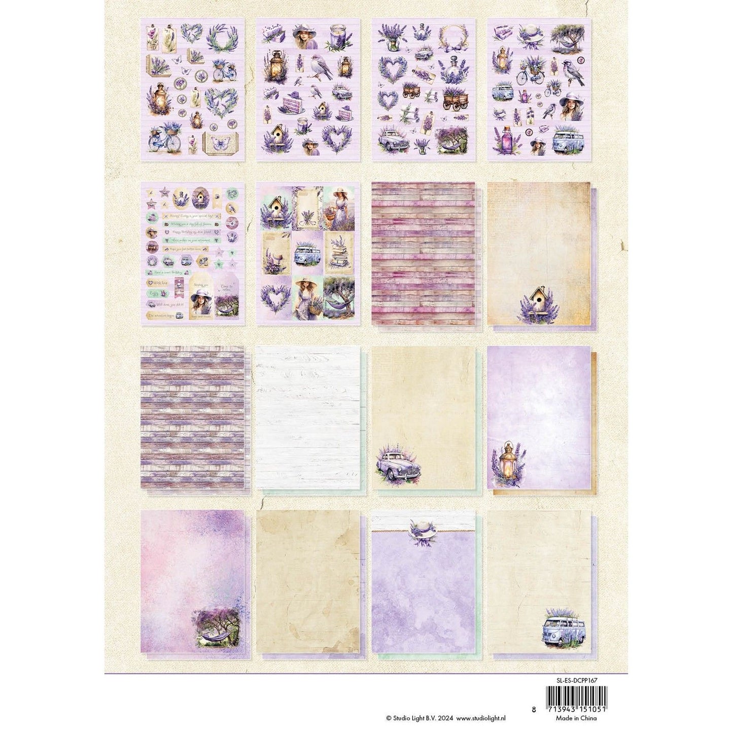 Studio Light • Essentials gestanzter Papierblock Lavendelsaison