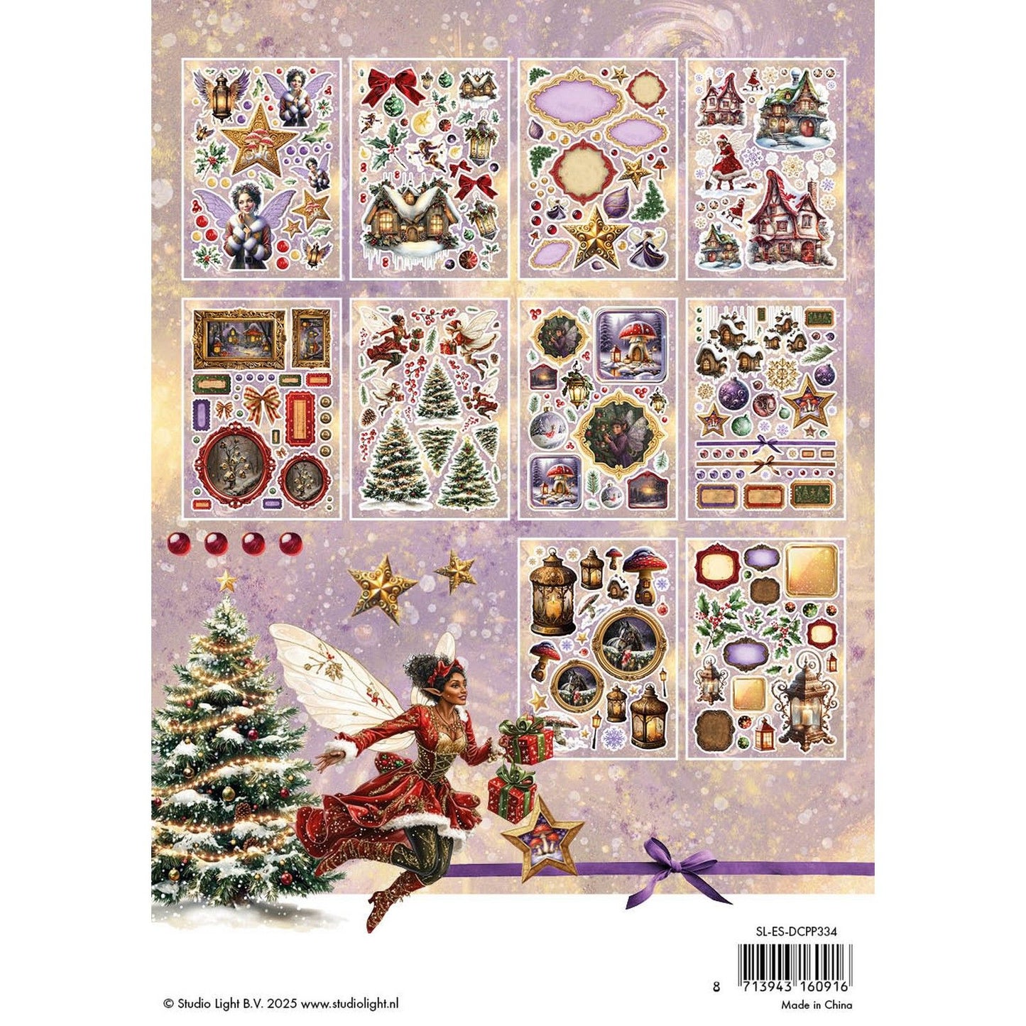 Studio Light • Essentials gestanzter Papierblock „Fee Christmas“.