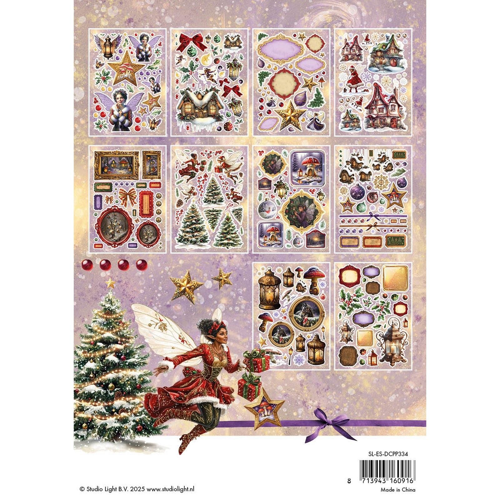 Studio Light • Essentials gestanzter Papierblock „Fee Christmas“.