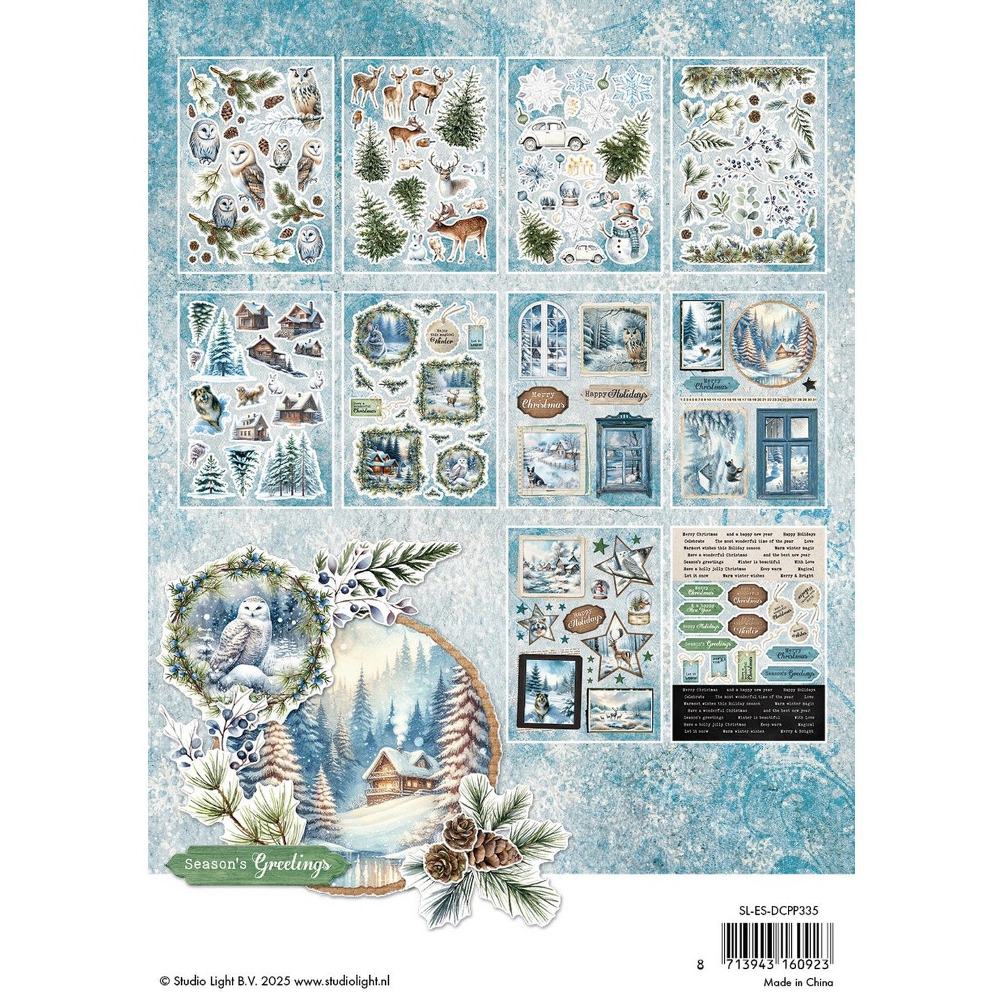 Studio Light • Essentials gestanzter Papierblock Winterwunderland