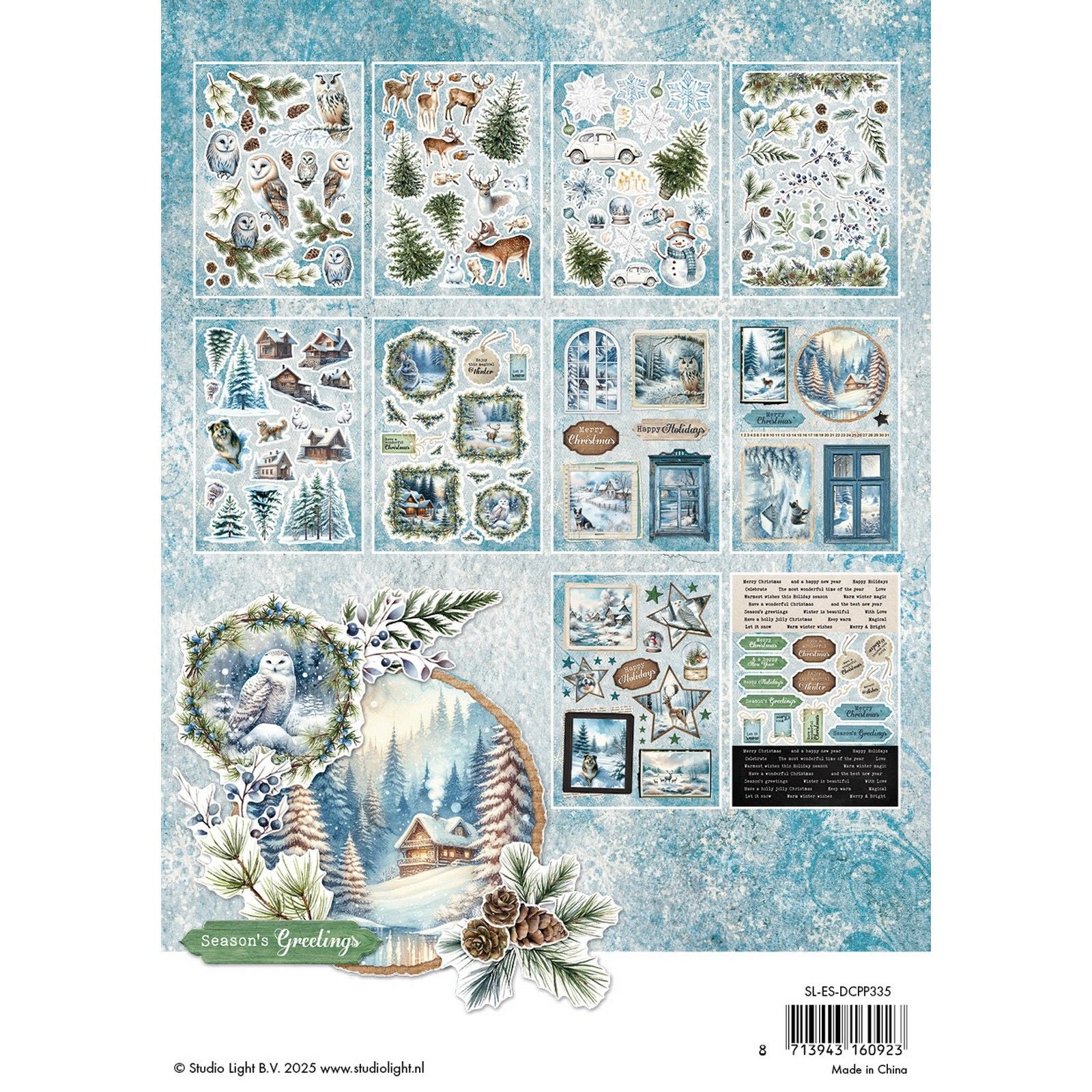 Studio Light • Essentials gestanzter Papierblock Winterwunderland