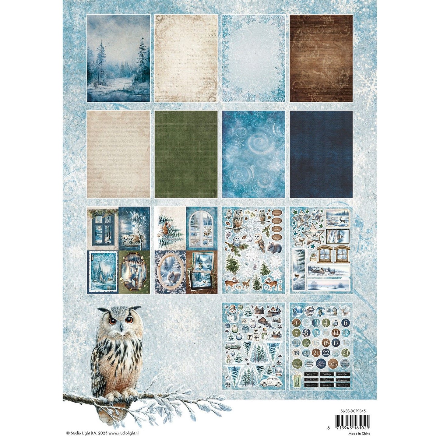 Studio Light • Essentials gestanzter Papierblock Winterwunderland