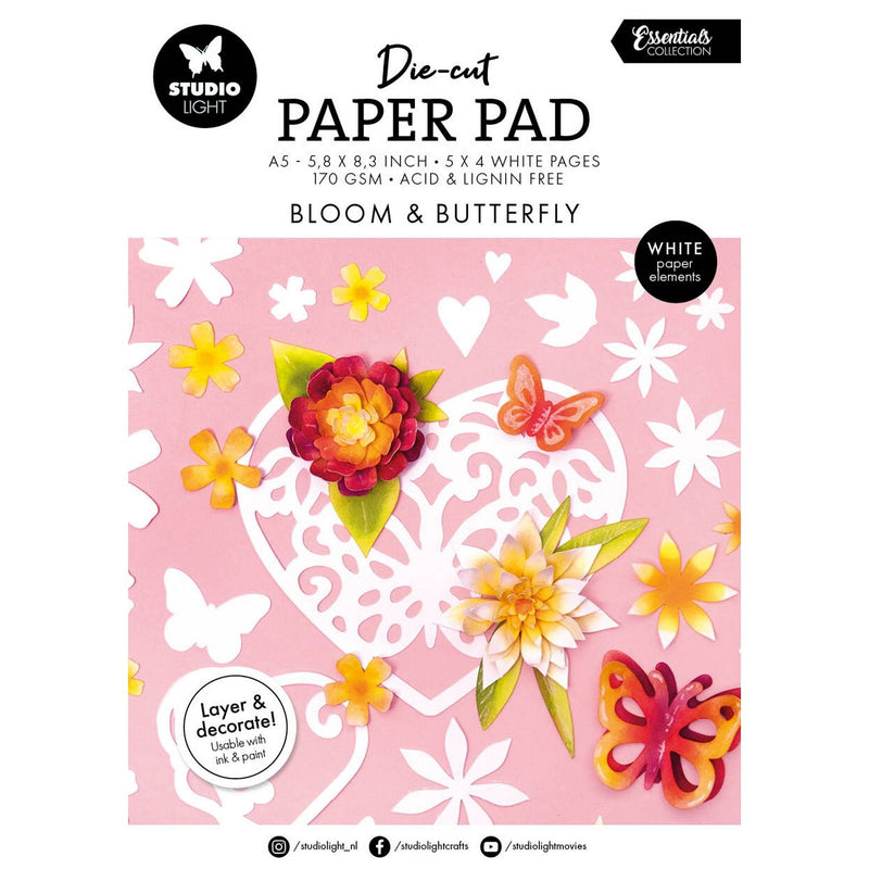 Studioleuchte • Essentials gestanzter Papierblock, Blütenschmetterling