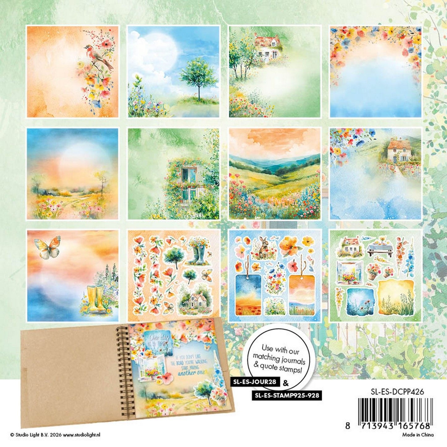 Studioleuchte • Essentials Designer-Papierblock Papierelemente Sommerwiese