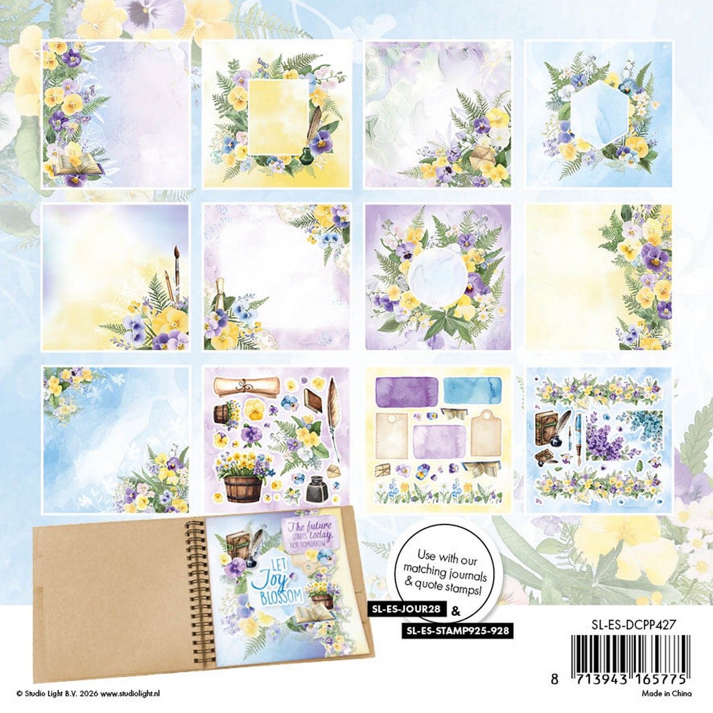 Studioleuchte • Essentials Designer-Papierblock Papierelemente violette Überlegungen