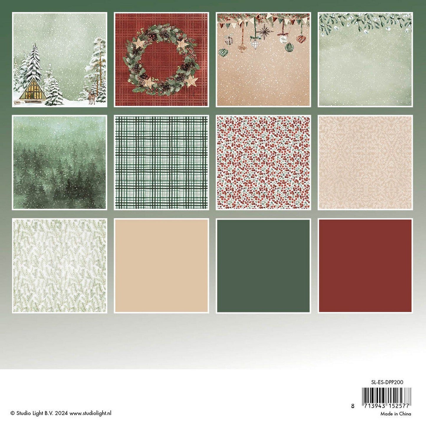Studioleuchte • Essentials Design-Papierblock, festlicher Wald