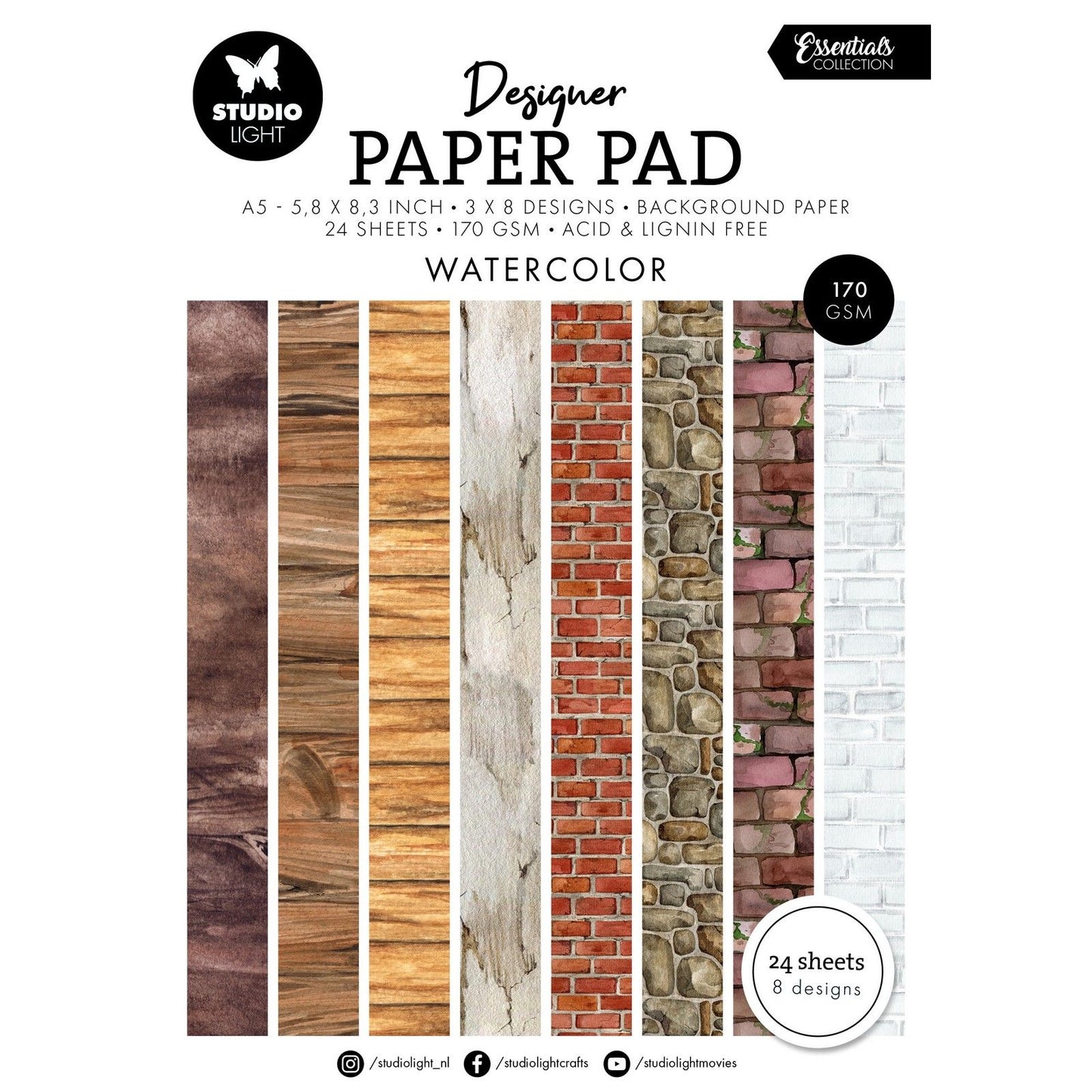 Studioleuchte • Essentials Designer-Papierblock Aquarell