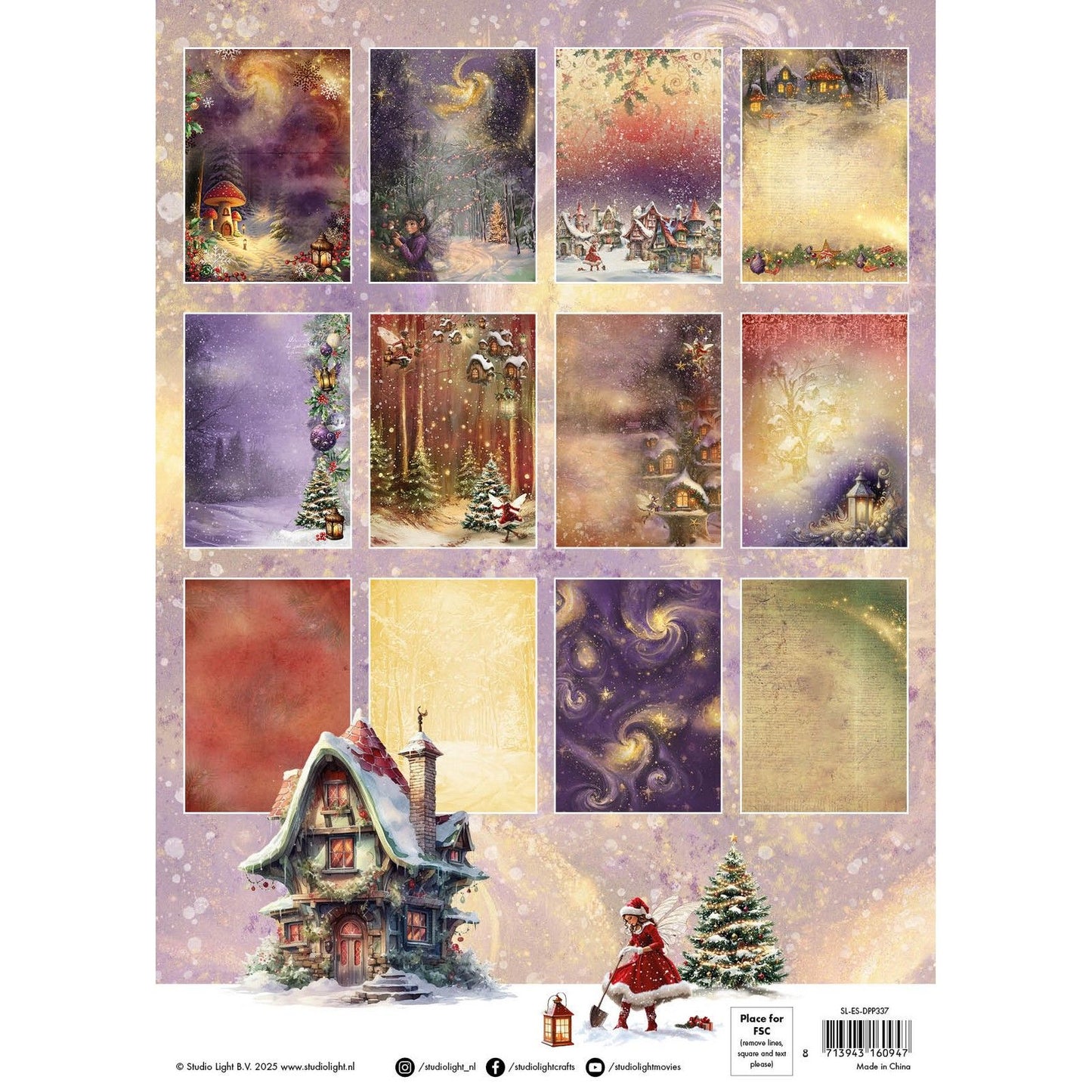 Studioleuchte • Essentials Designer-Papierblock „Fee Christmas“.