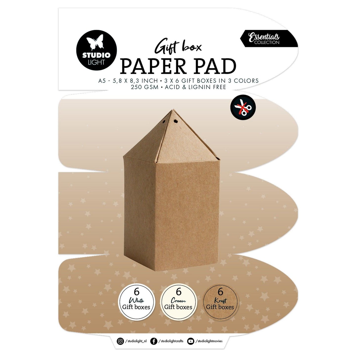 Studioleuchte • Essentials-Geschenkbox, Papierblock-Geschenkbox