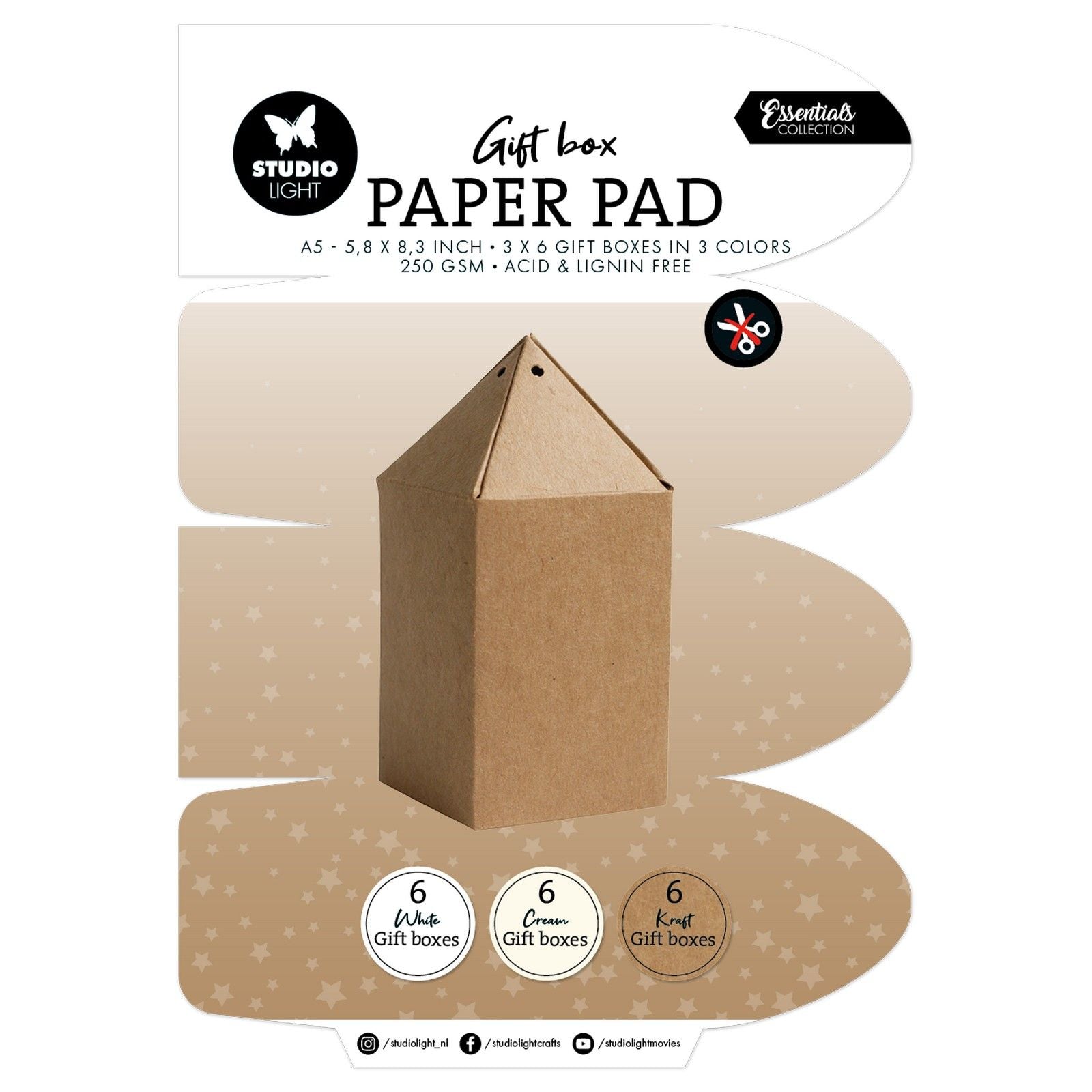 Studioleuchte • Essentials-Geschenkbox, Papierblock-Geschenkbox
