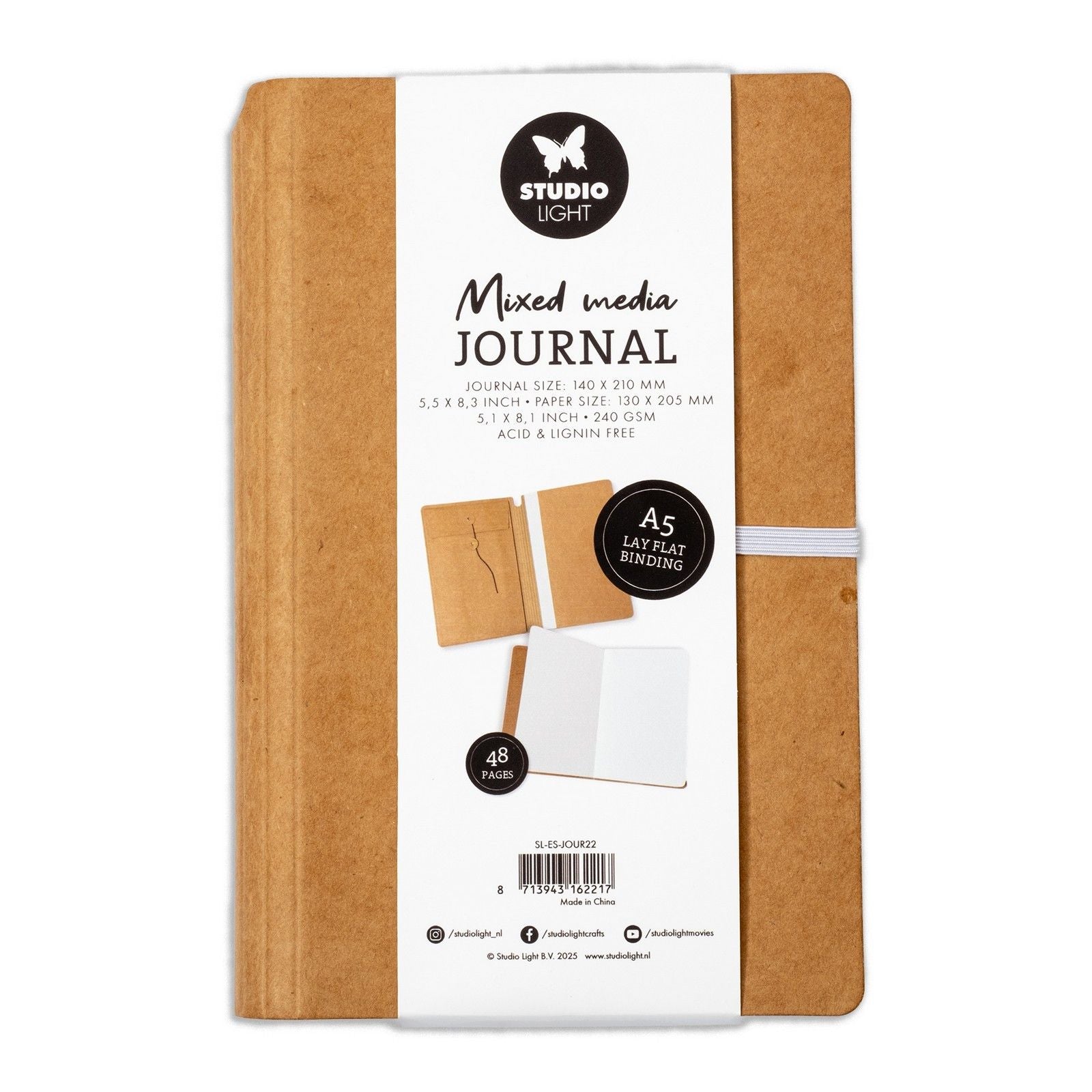 Studiolicht • Essentials Mixed-Media-Tagebuch im A5-Format