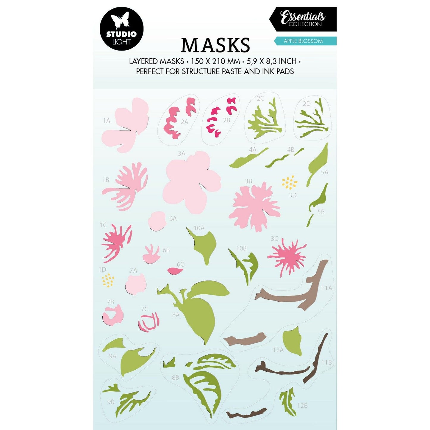 Studiolicht • Essentials-Maskenschablone Frühlingsblumen