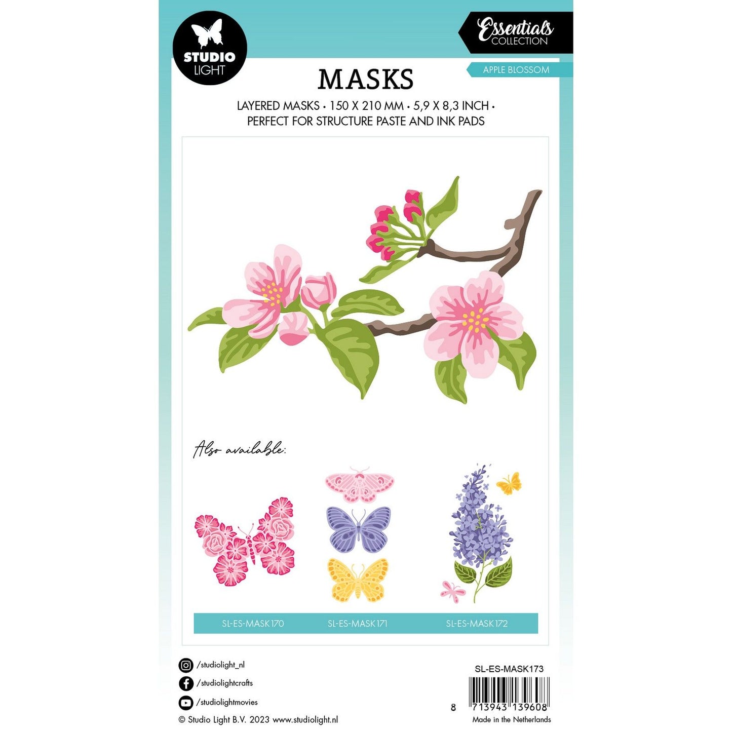 Studiolicht • Essentials-Maskenschablone Frühlingsblumen