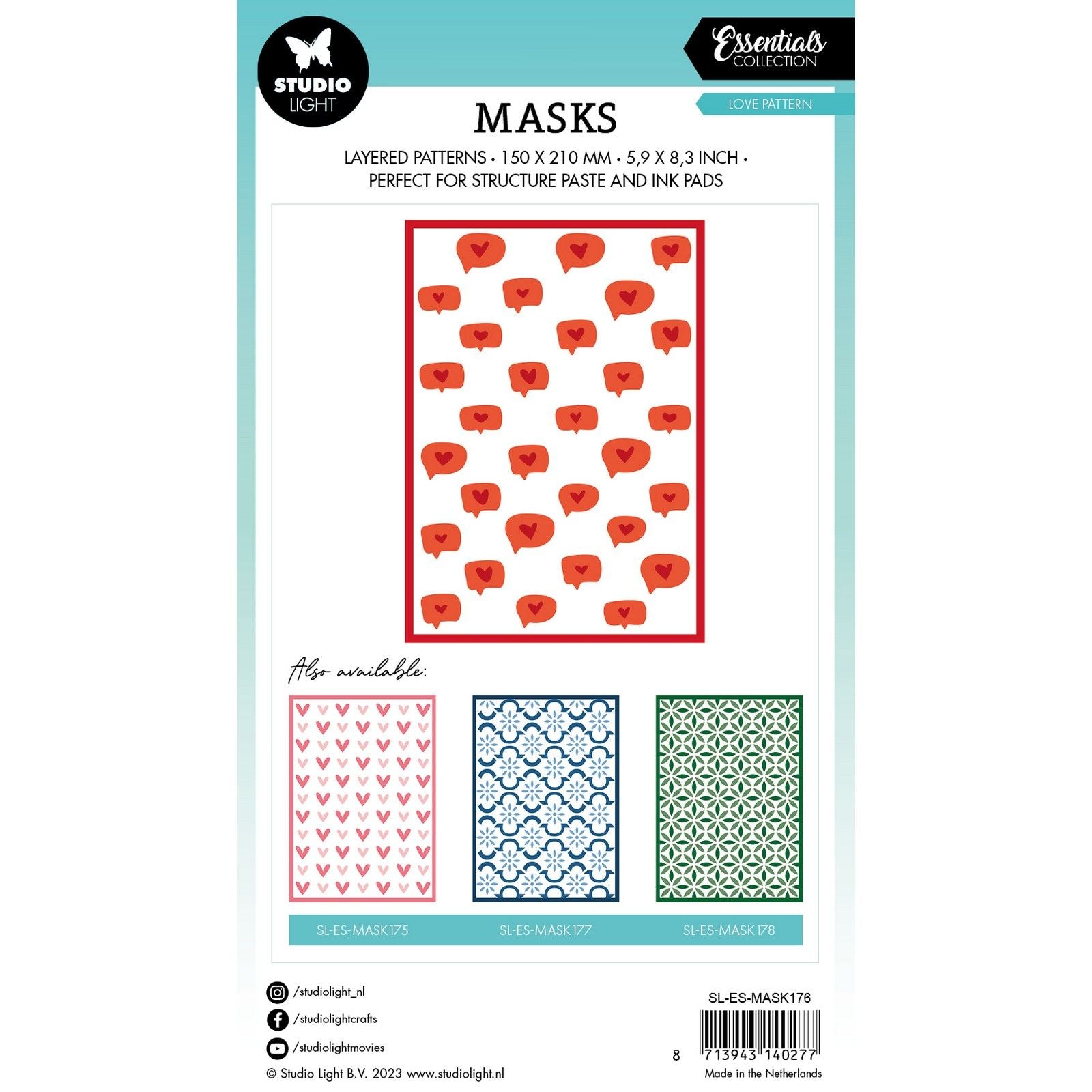 Studiolicht • Essentials Maske Schablone Liebe