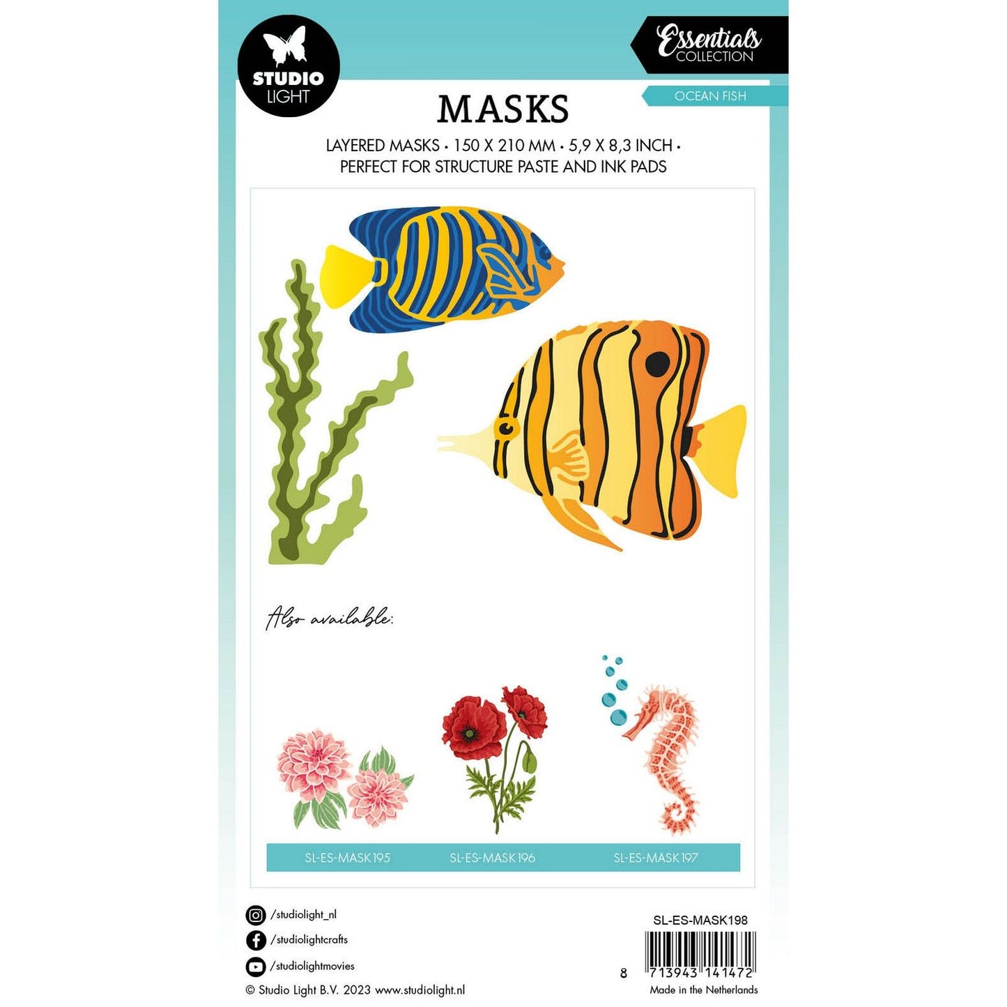 Studiolicht • Essentials-Maskenschablone, Meeresfische