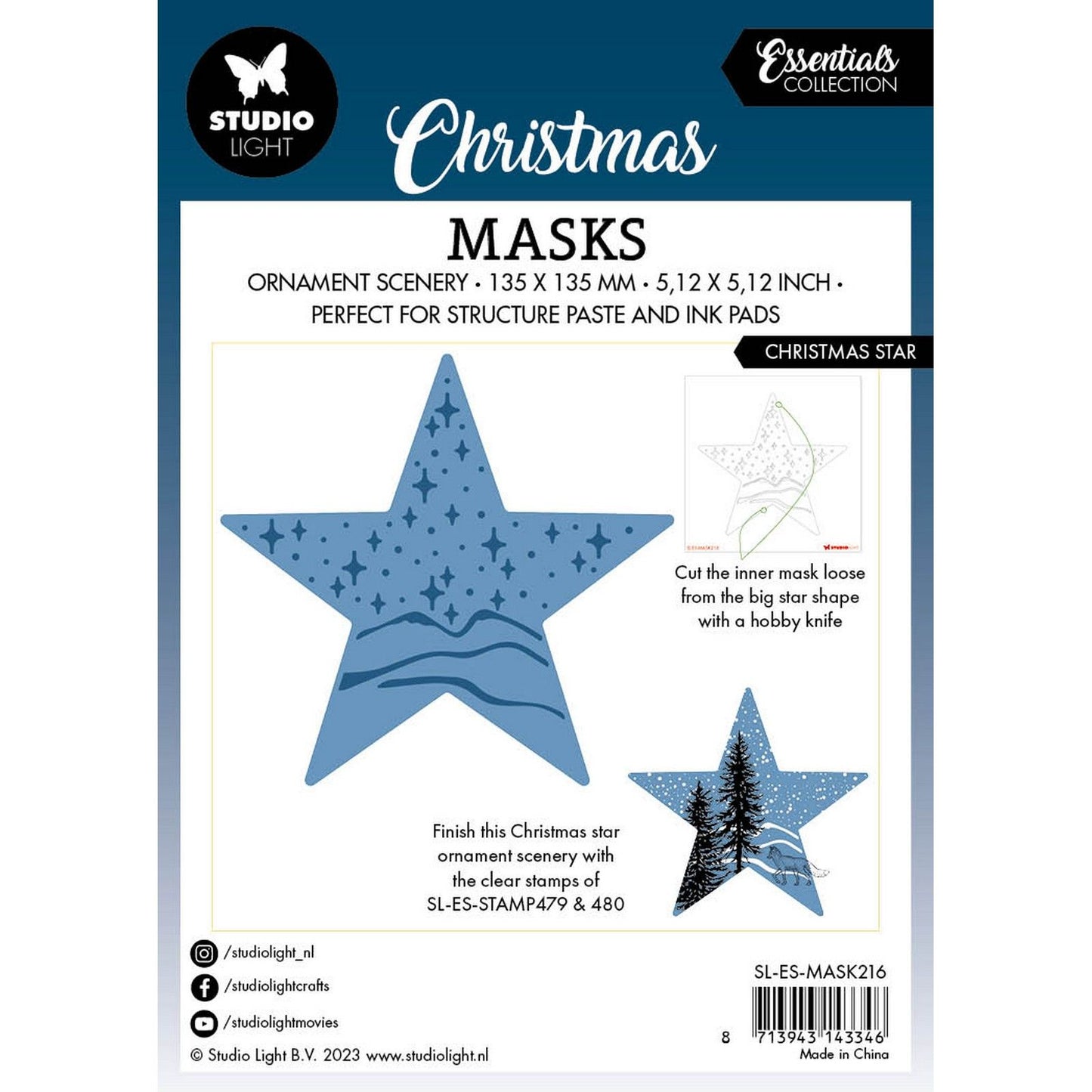 Studiolicht • Essentials Maske Weihnachtsstern
