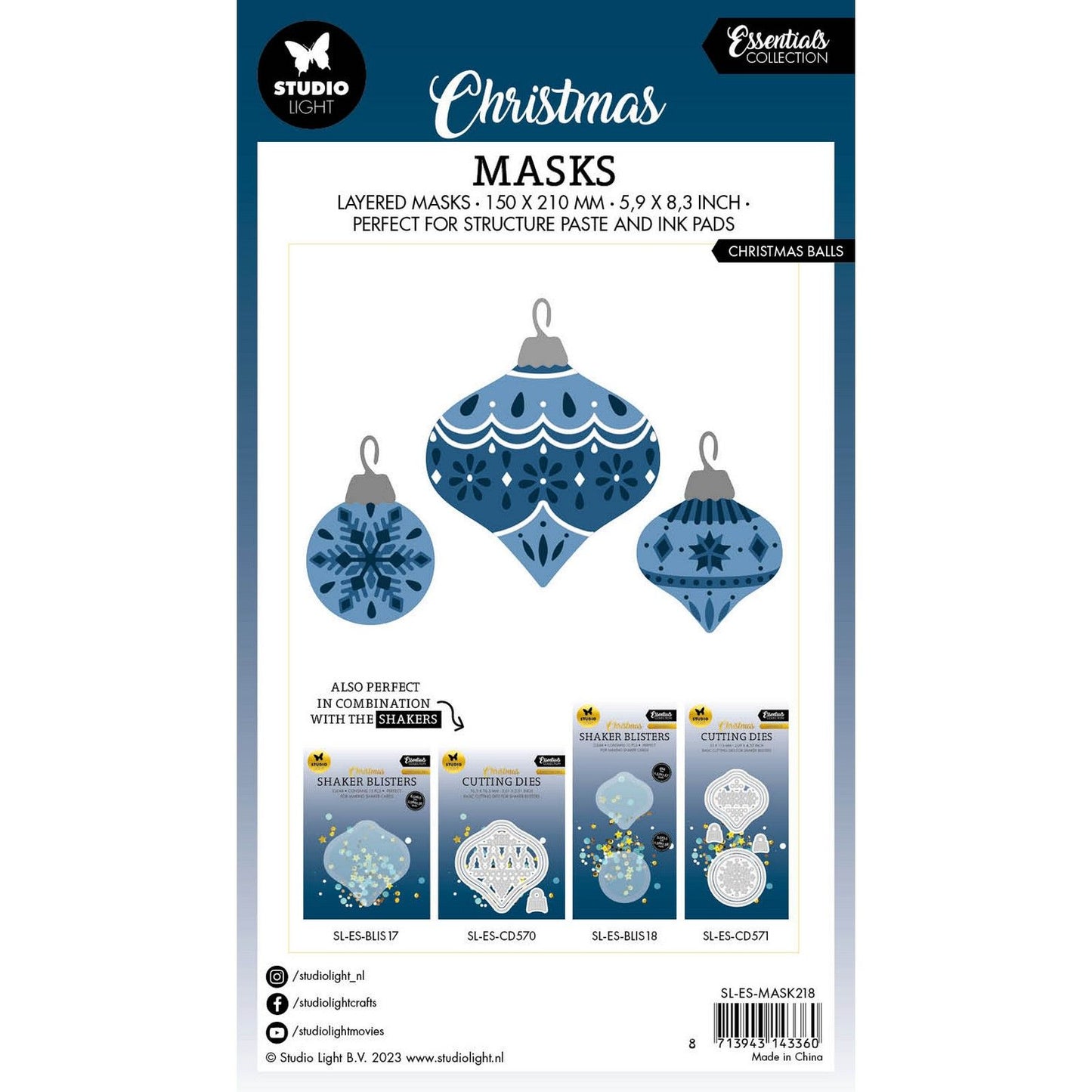 Studiolicht • Essentials Maske Weihnachtskugeln